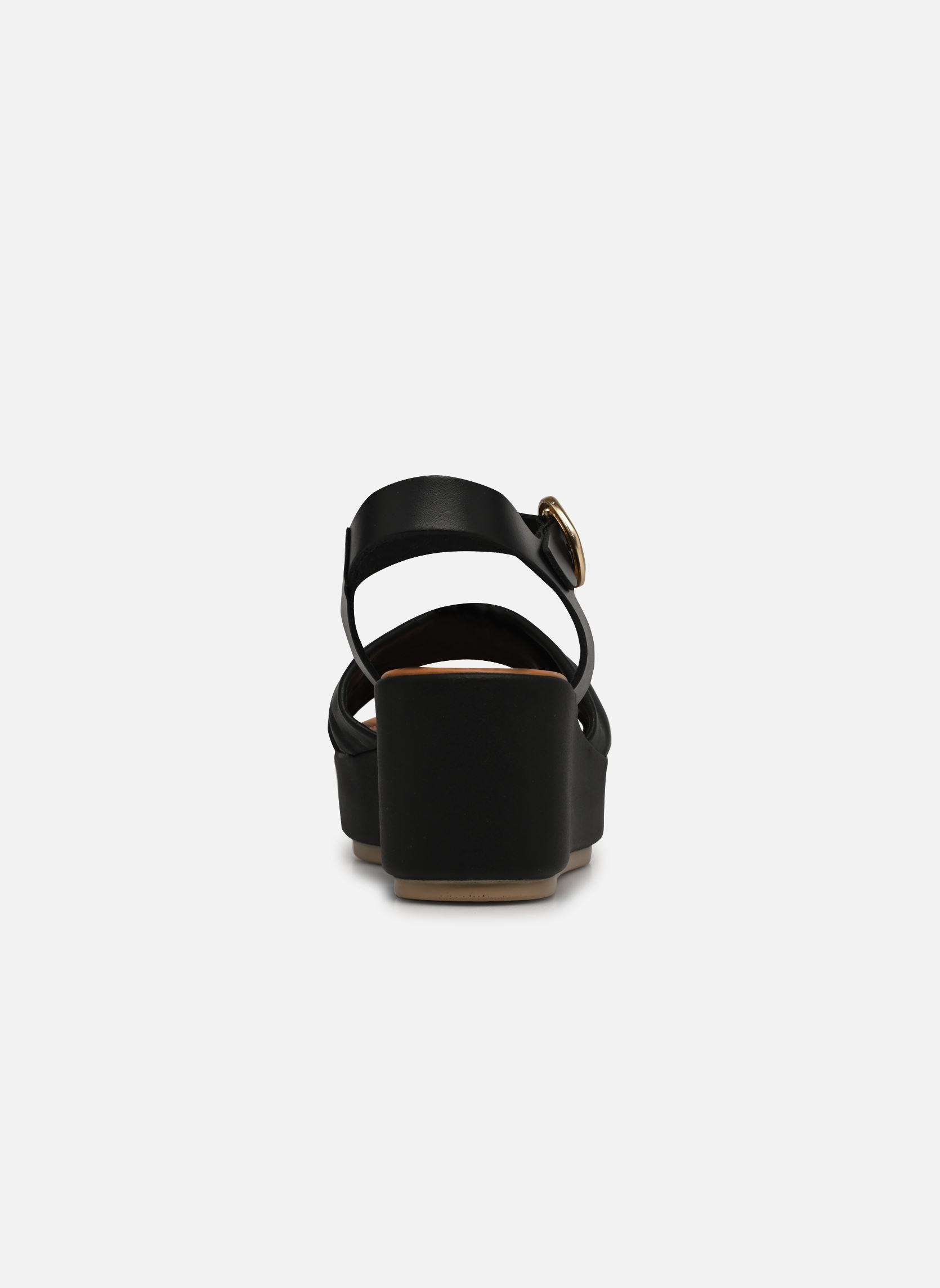 Sandalen met sleehak en plateau AMBRE dames zwart JB Martin Sandalen met sleehak en plateau AMBRE dames zwart Nappa Noir