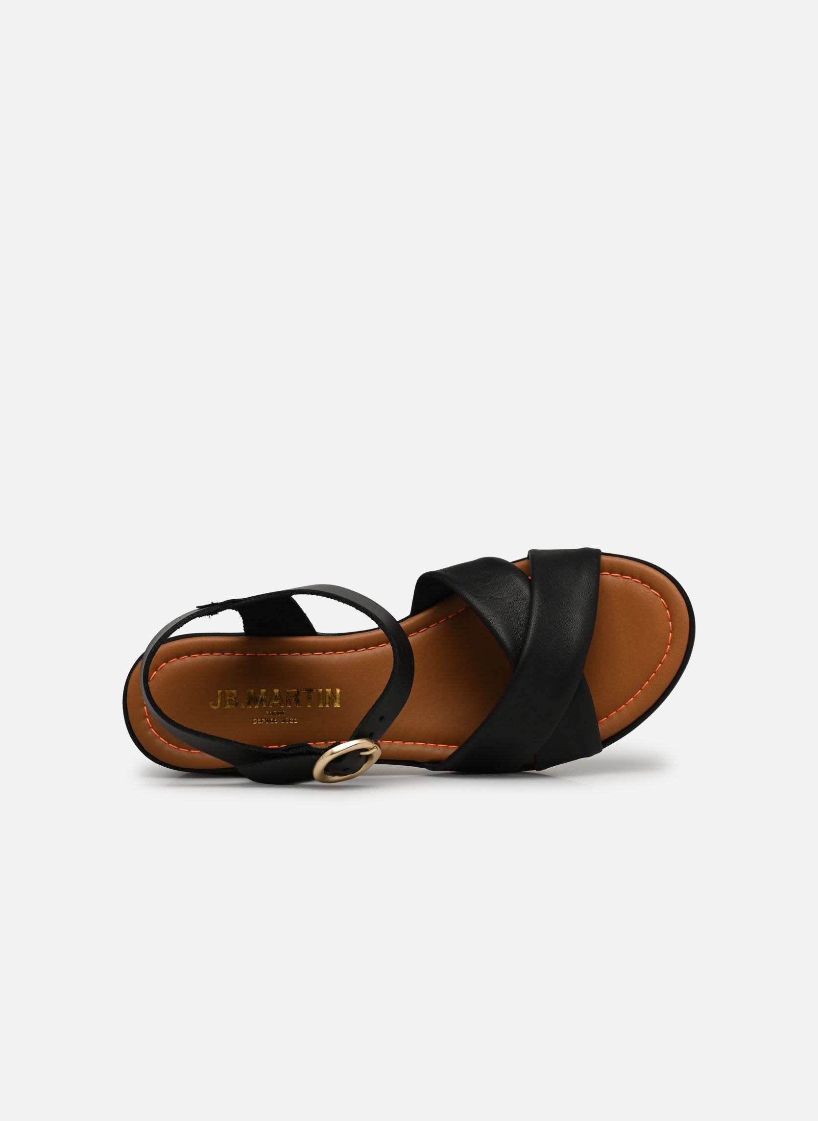 Sandalen met sleehak en plateau AMBRE dames zwart JB Martin Sandalen met sleehak en plateau AMBRE dames zwart Nappa Noir
