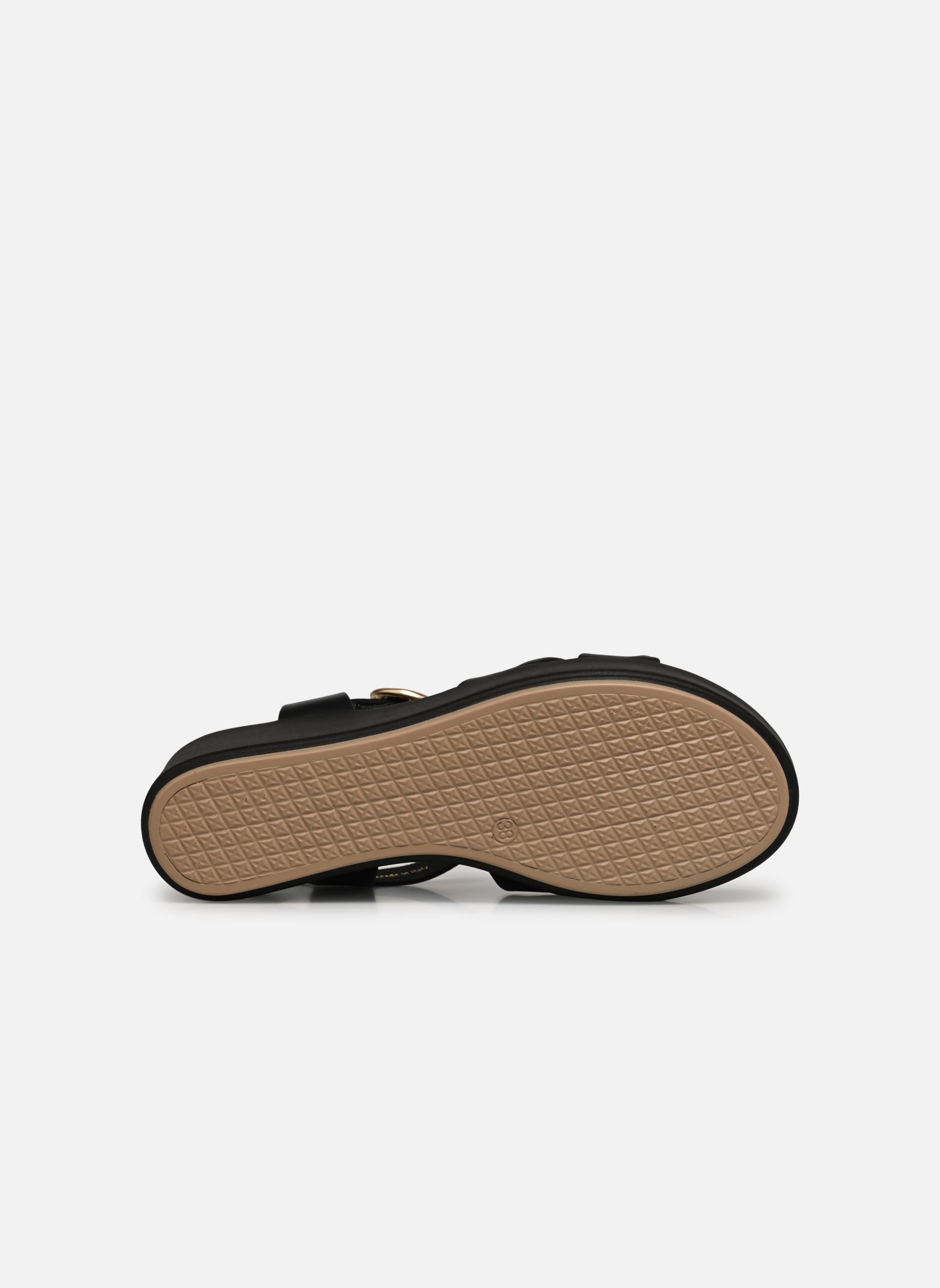 Sandalen met sleehak en plateau AMBRE dames zwart JB Martin Sandalen met sleehak en plateau AMBRE dames zwart Nappa Noir
