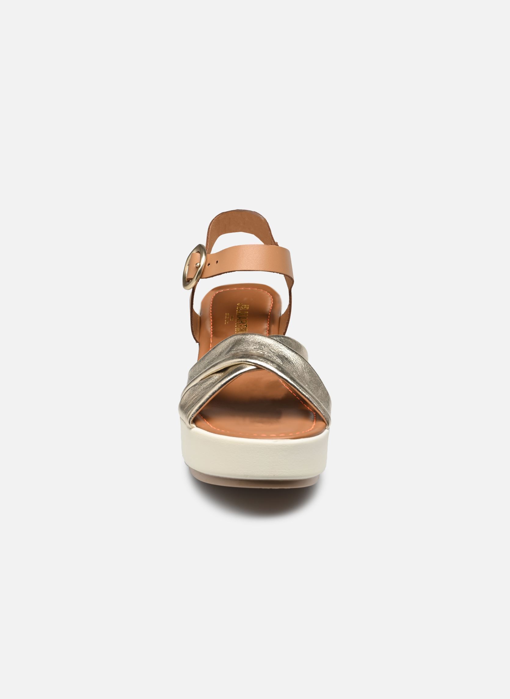Sandali con zeppa e plateau AMBRE donna oro e bronzo JB Martin Sandali con zeppa e plateau AMBRE donna oro e bronzo METAL DORE
