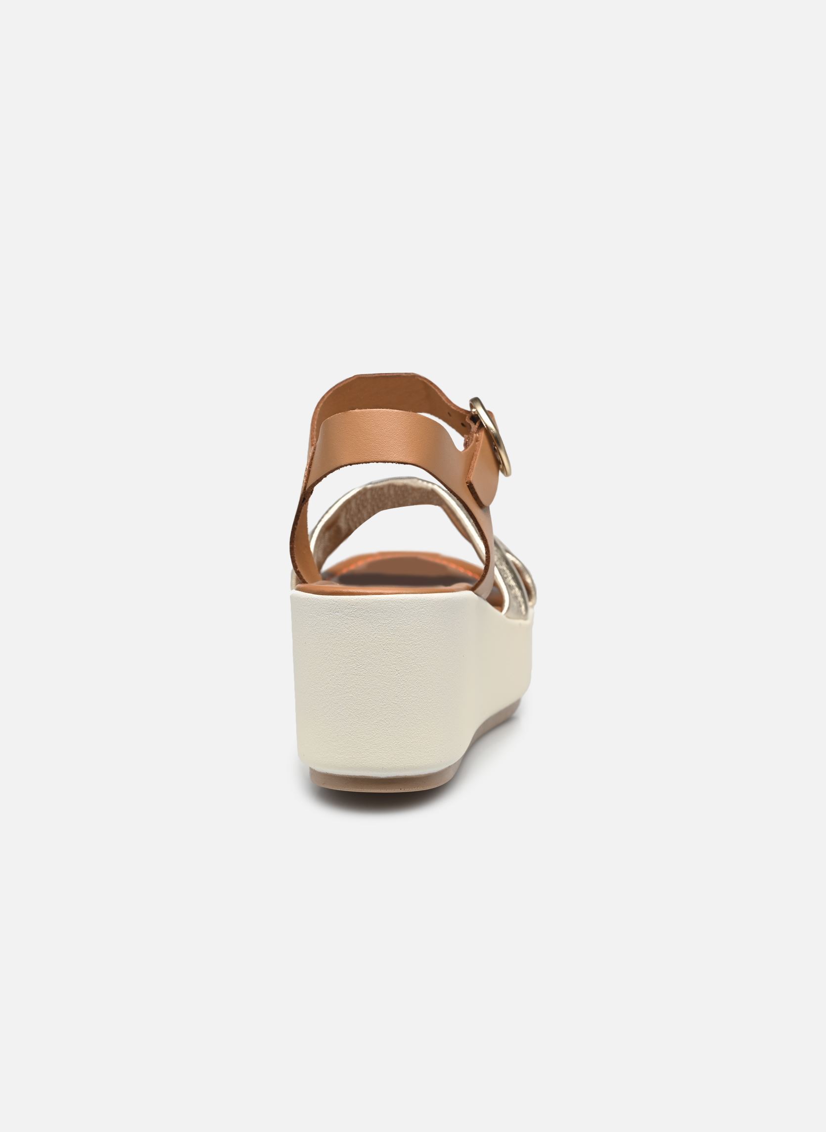 Sandali con zeppa e plateau AMBRE donna oro e bronzo JB Martin Sandali con zeppa e plateau AMBRE donna oro e bronzo METAL DORE