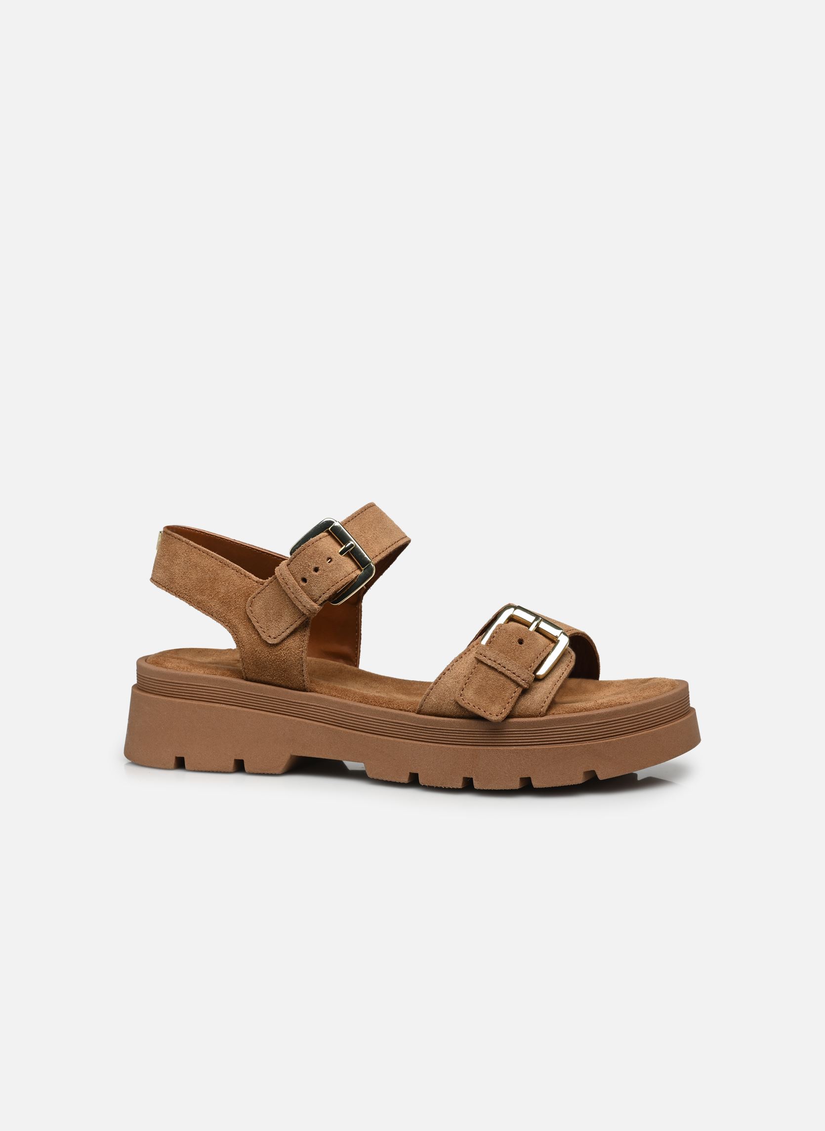 Sandali con zeppa e plateau DELIA donna marrone JB Martin Sandali con zeppa e plateau DELIA donna marrone croute camel