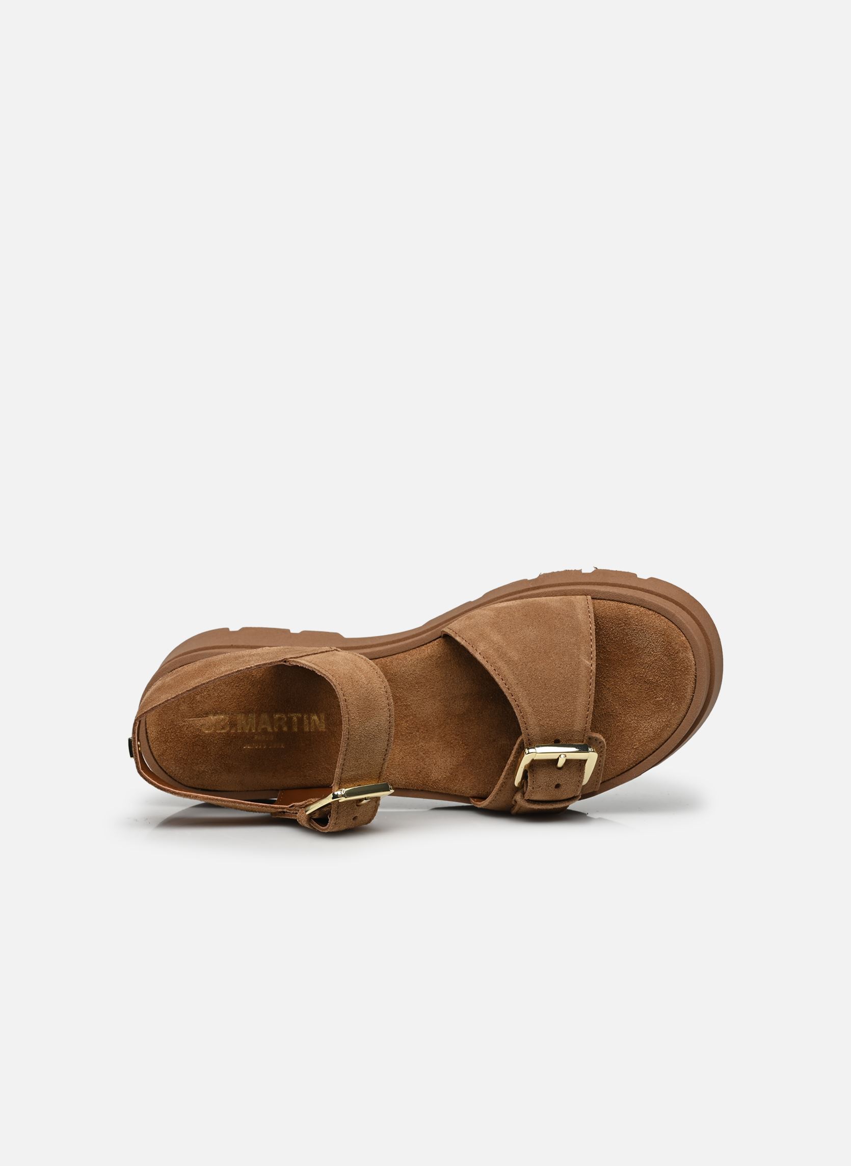 Sandali con zeppa e plateau DELIA donna marrone JB Martin Sandali con zeppa e plateau DELIA donna marrone croute camel