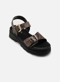 Sandali con zeppa e plateau DELIA donna marrone
