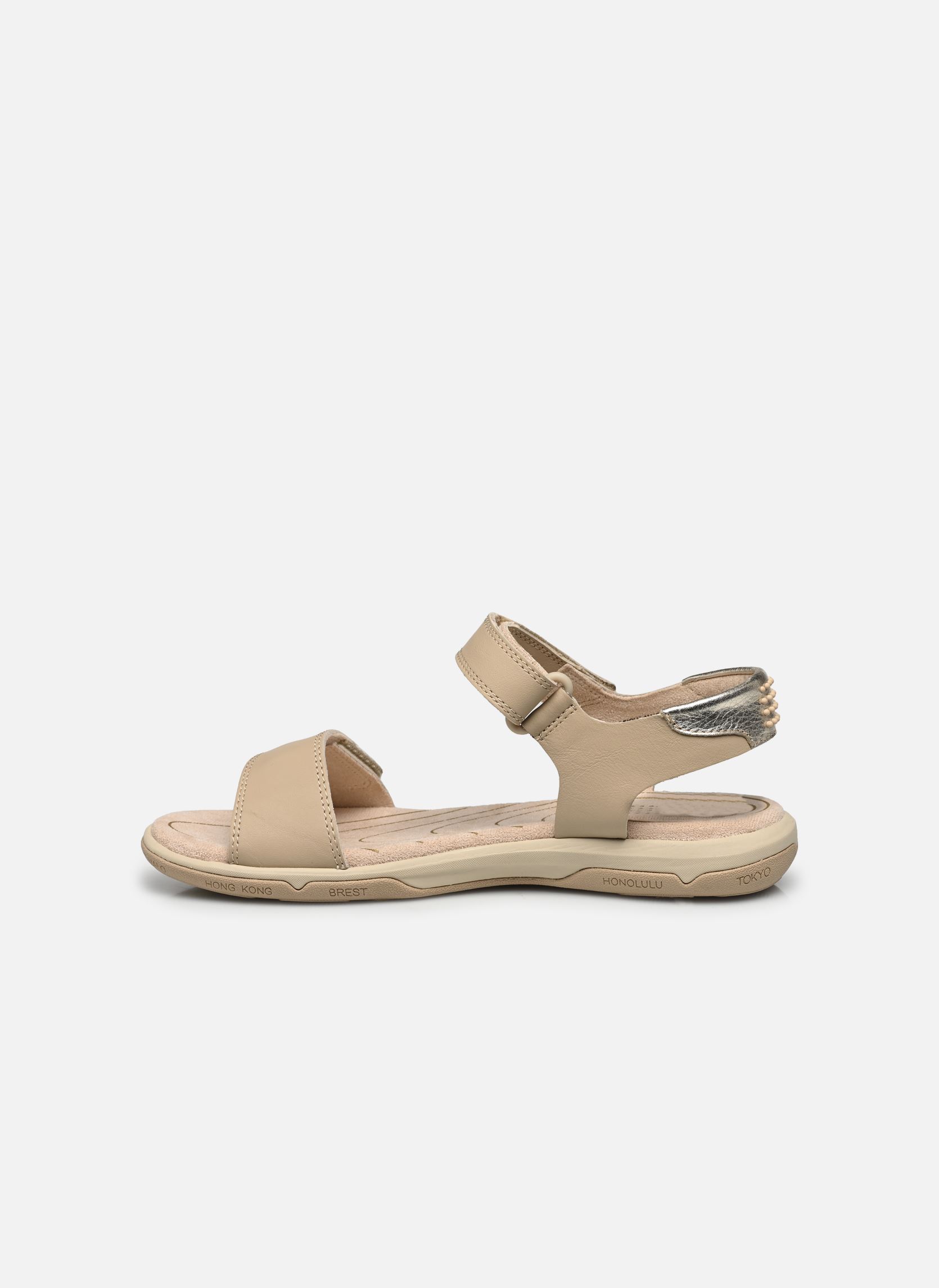 Sandalias planas Jazsuny mujer beige TBS Sandalias planas Jazsuny mujer beige BEIGE + CHAMPAGNE