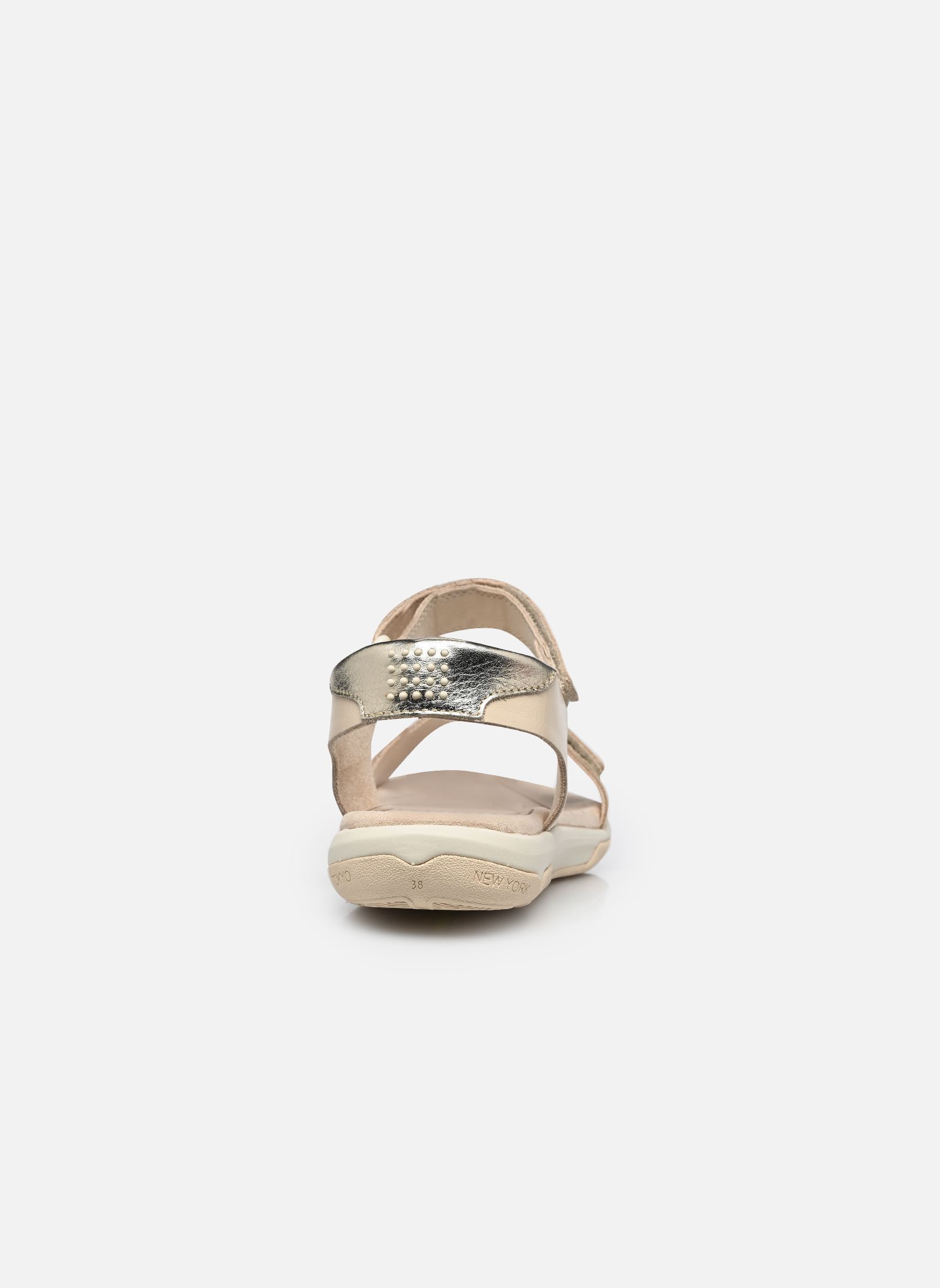 Sandales plates Jazsuny femme blanc TBS Sandales plates Jazsuny femme blanc LIN + CHAMPAGNE