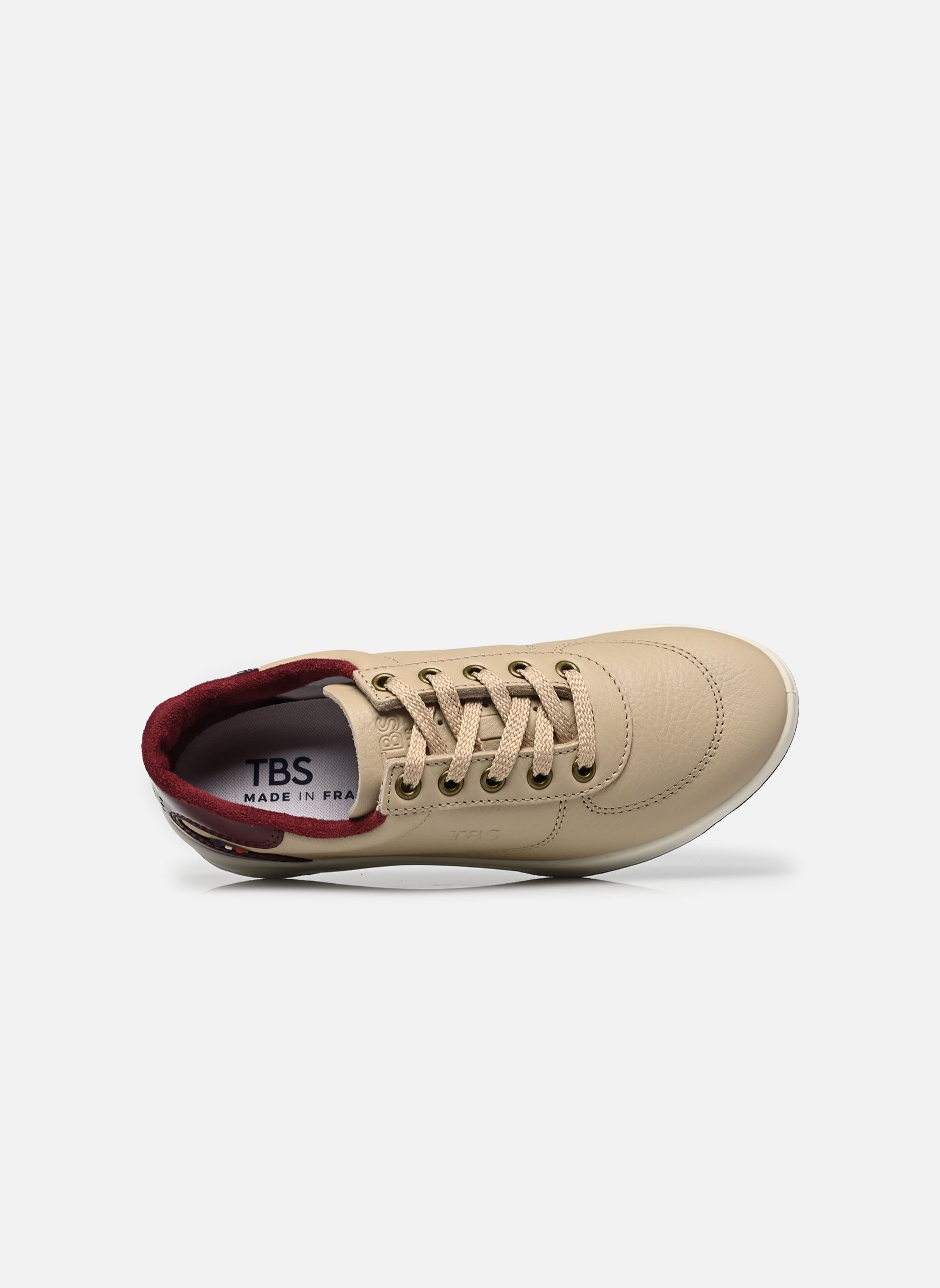 Baskets basses Brandie femme beige TBS Made in France Baskets basses Brandie femme beige BEIGE + BORDEAUX