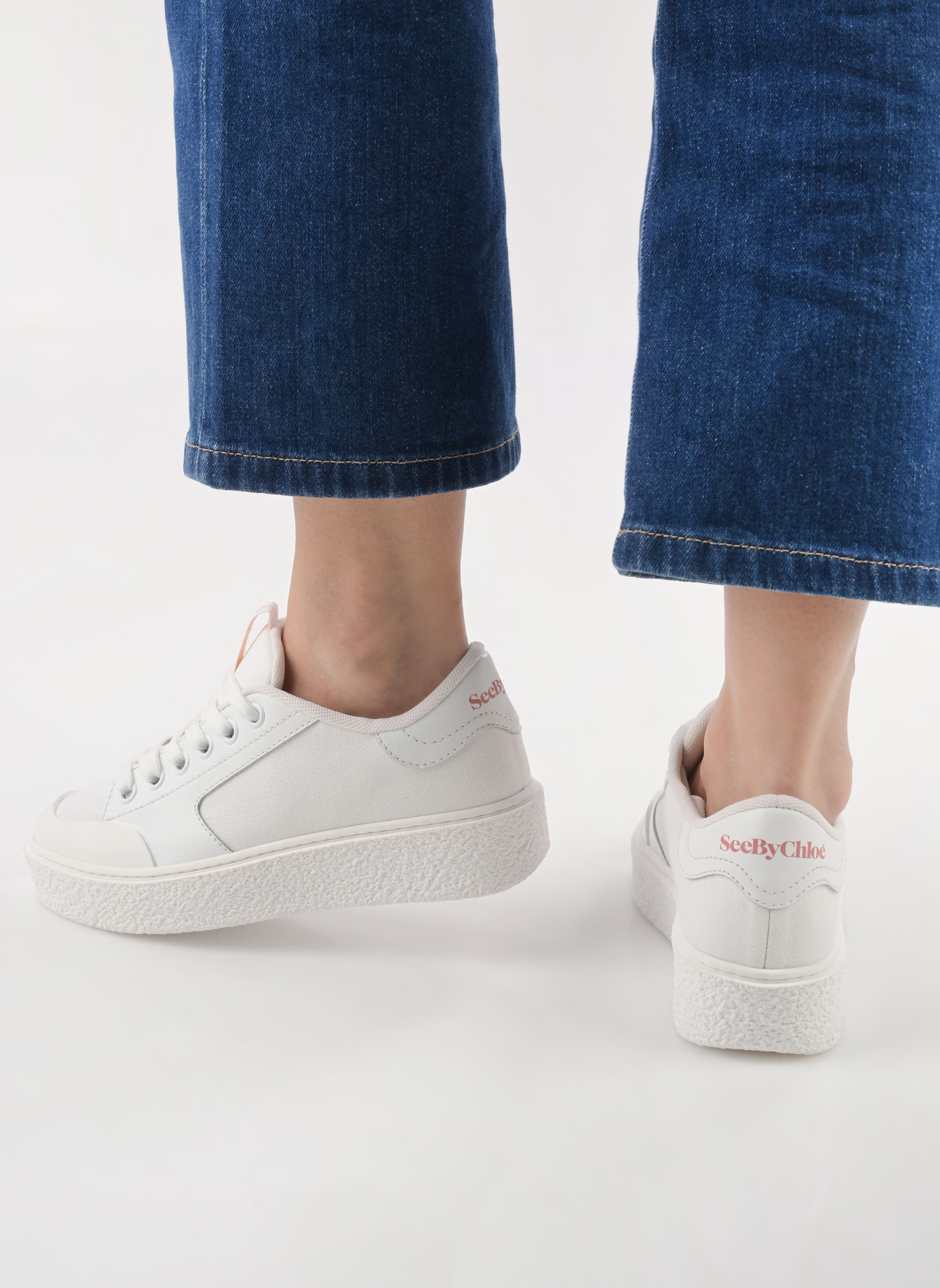 Niedrige Sneaker Hella Low-Top Sneakers damen weiß See by Chloé Niedrige Sneaker Hella Low-Top Sneakers damen weiß WHITE