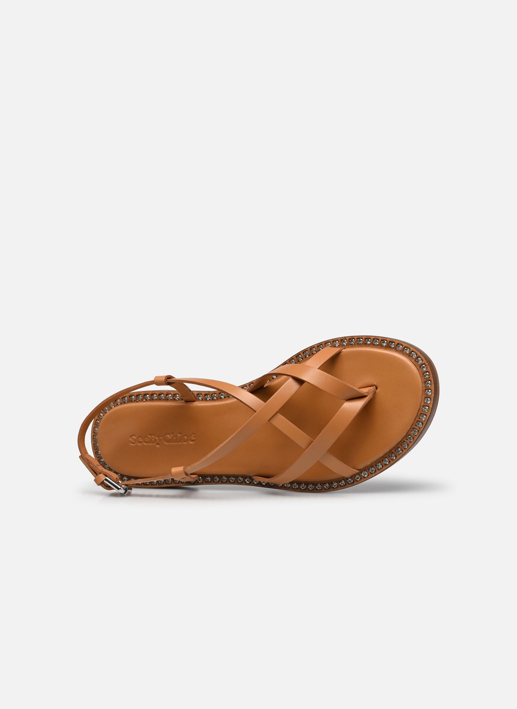 Platte sandalen Lynette Sandals Flat dames bruin See by Chloé Platte sandalen Lynette Sandals Flat dames bruin TAN