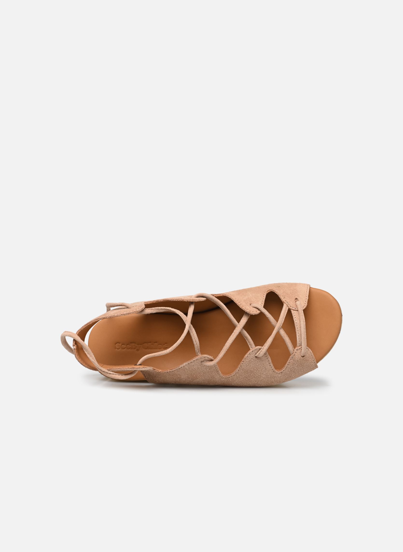 Sandalen met sleehak en plateau Liana Sandals Wedges dames beige See by Chloé Sandalen met sleehak en plateau Liana Sandals Wedges dames beige NUDE