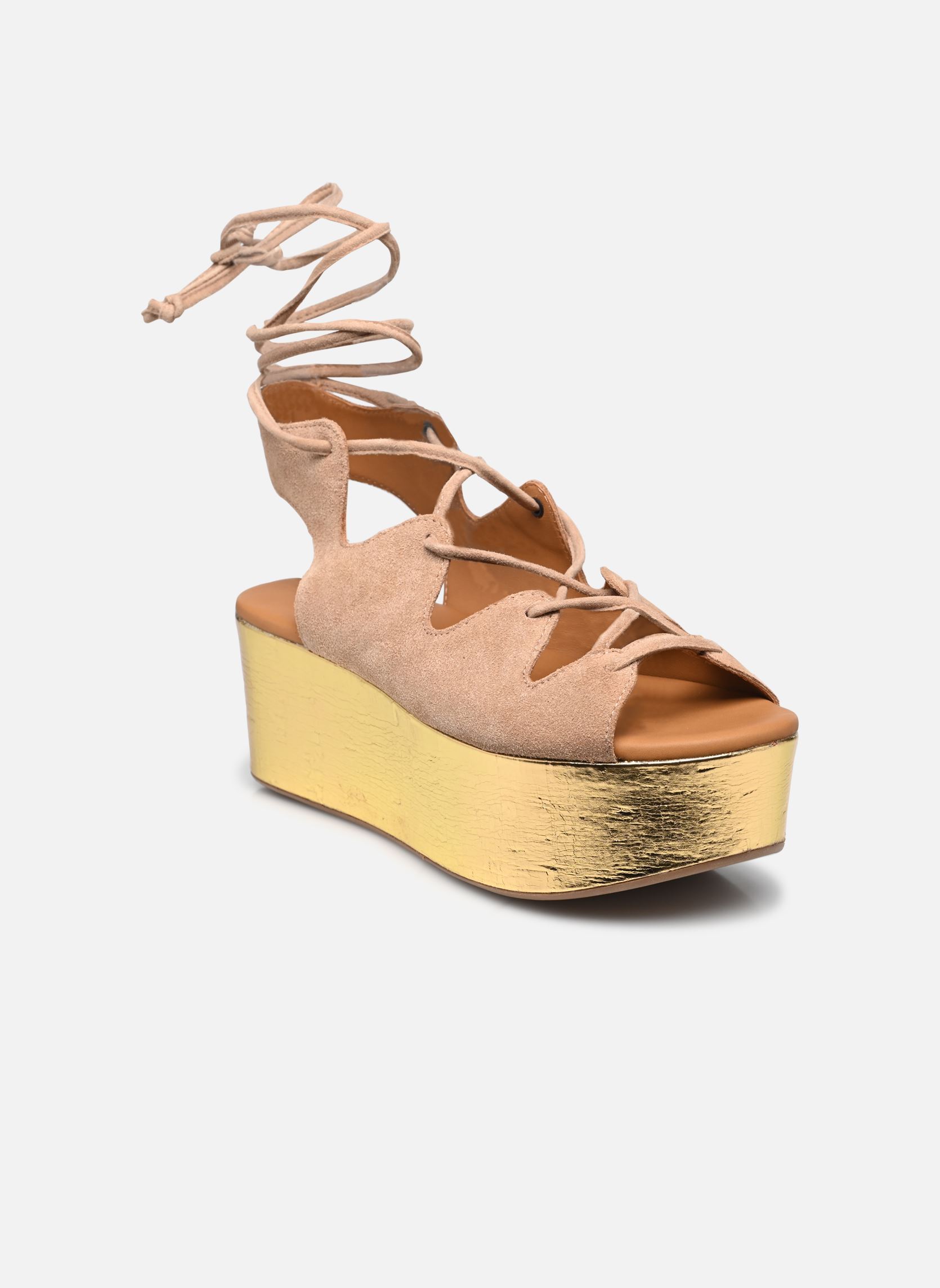 Sandalen met sleehak en plateau Liana Sandals Wedges dames beige See by Chloé Sandalen met sleehak en plateau Liana Sandals Wedges dames beige NUDE