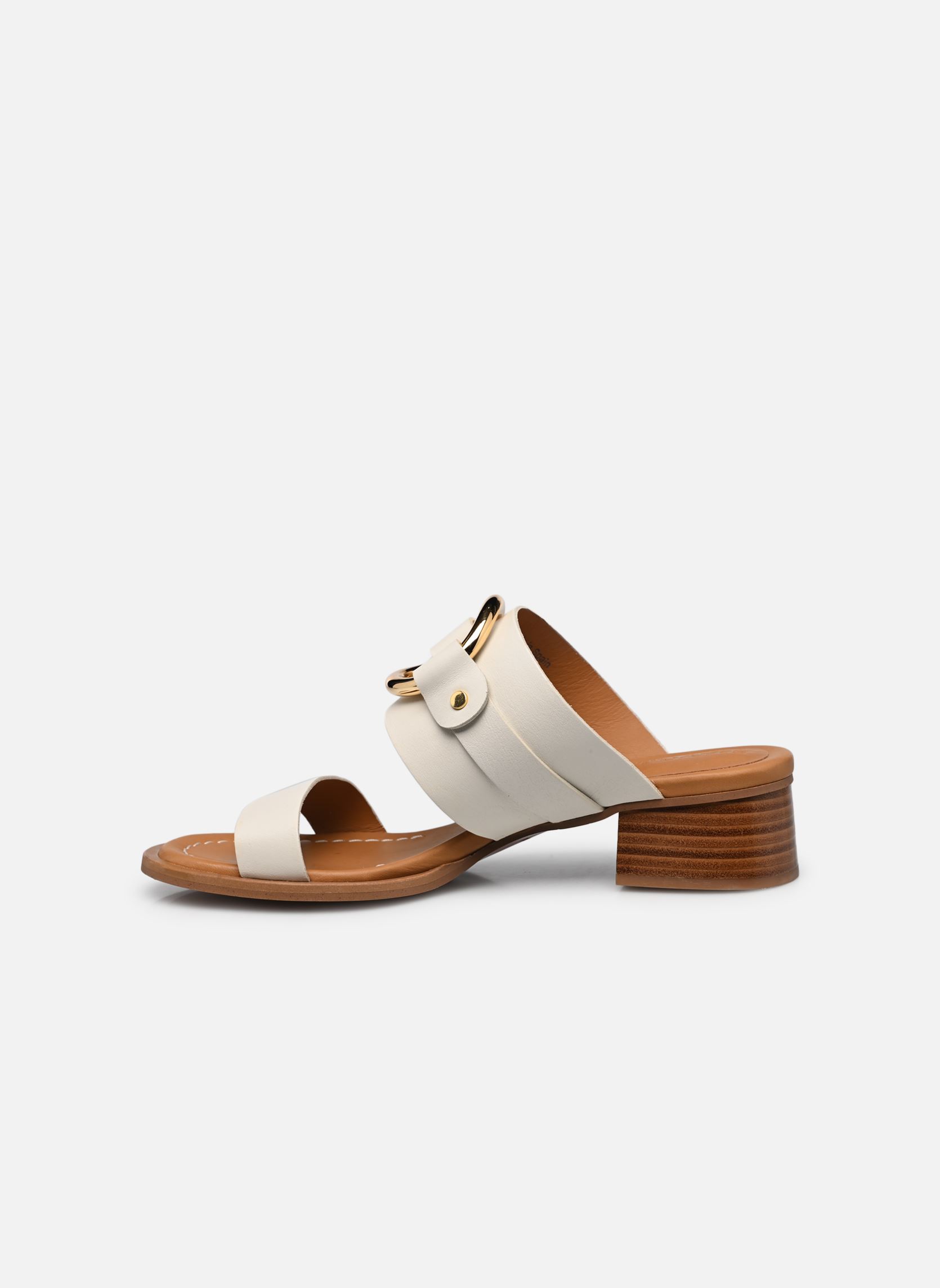 Sandalen Hana Mule Mid Heel damen weiß See by Chloé Sandalen Hana Mule Mid Heel damen weiß NATURAL
