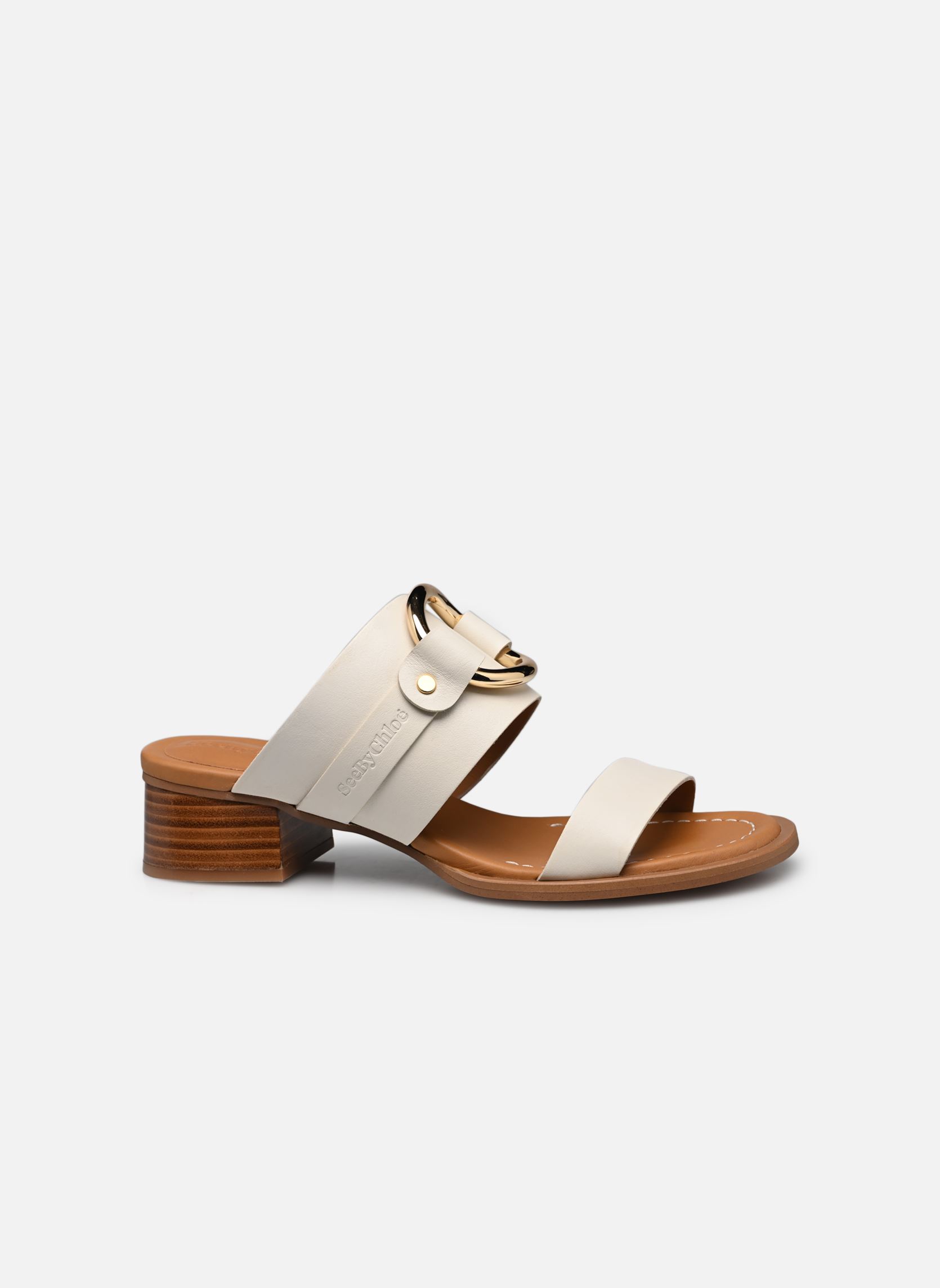 Sandalen Hana Mule Mid Heel damen weiß See by Chloé Sandalen Hana Mule Mid Heel damen weiß NATURAL