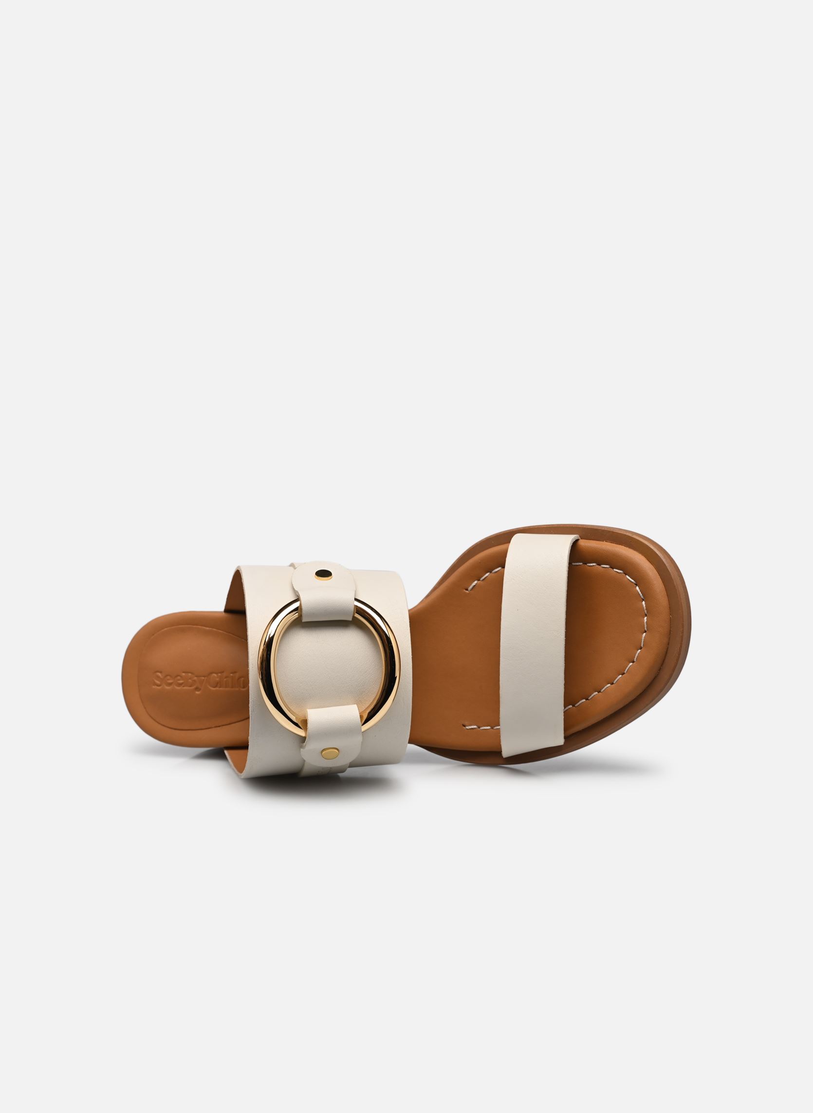 Sandalen Hana Mule Mid Heel damen weiß See by Chloé Sandalen Hana Mule Mid Heel damen weiß NATURAL