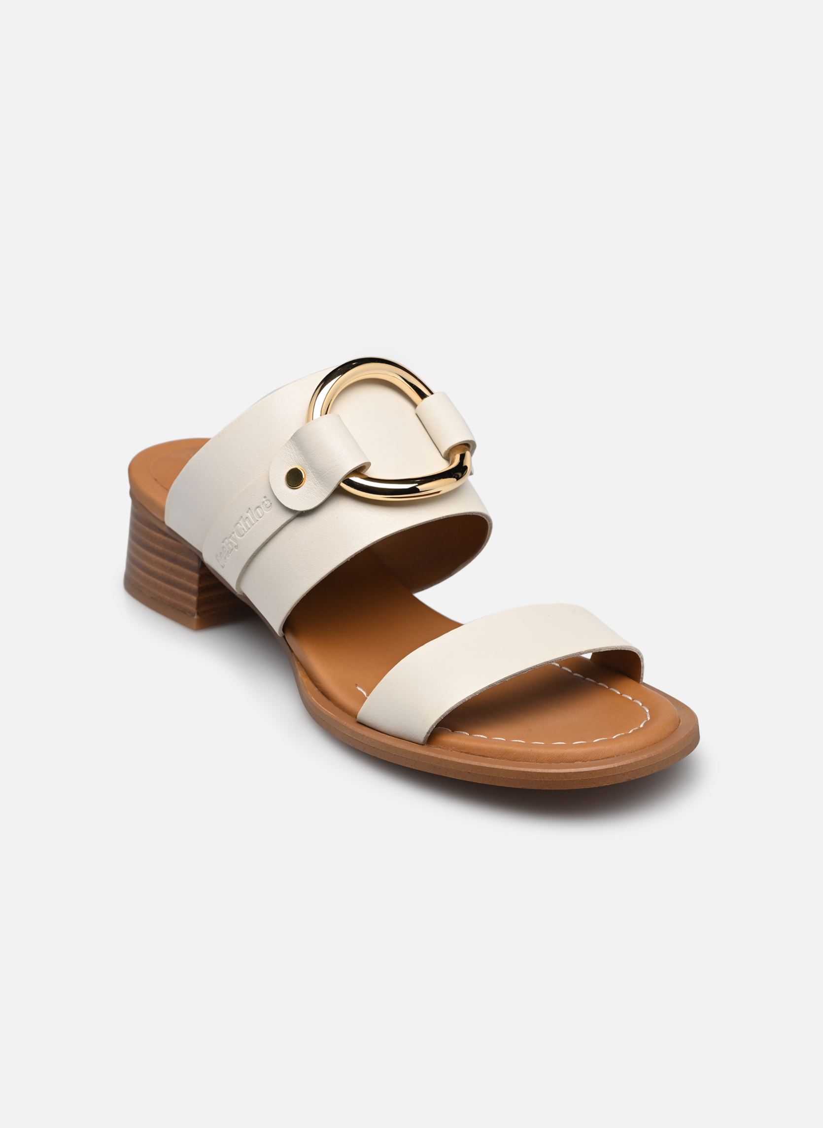 Sandalen Hana Mule Mid Heel damen weiß See by Chloé Sandalen Hana Mule Mid Heel damen weiß NATURAL
