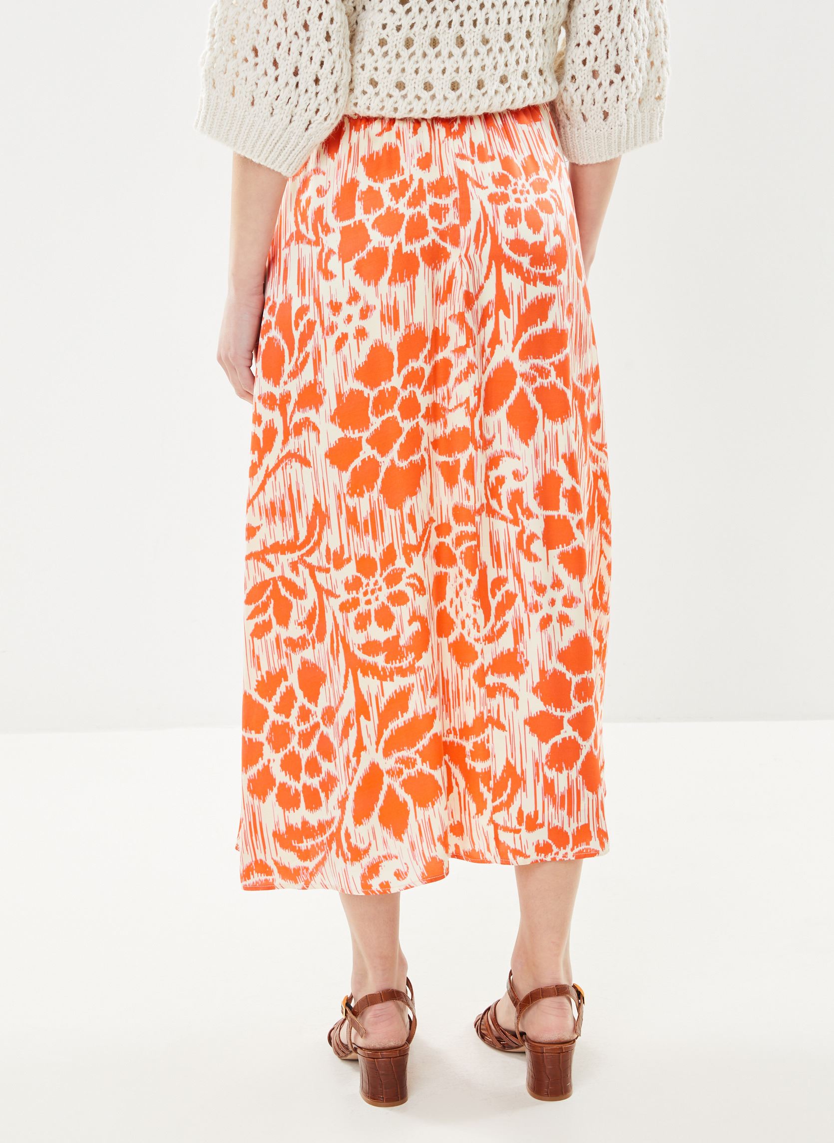 Jupe Longue Maxi Femme à Volants - Taille Élastique Haute - Style Vintage, Décontracté - Pour Bureau, Soirée - Taille S à 5XL - 3