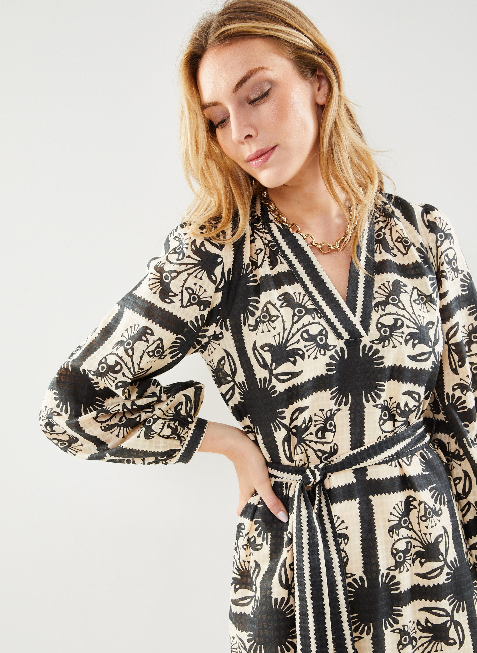 Robes Robe Midi Gisela femme multicolore Stella Forest Robes Robe Midi Gisela femme multicolore Carbone