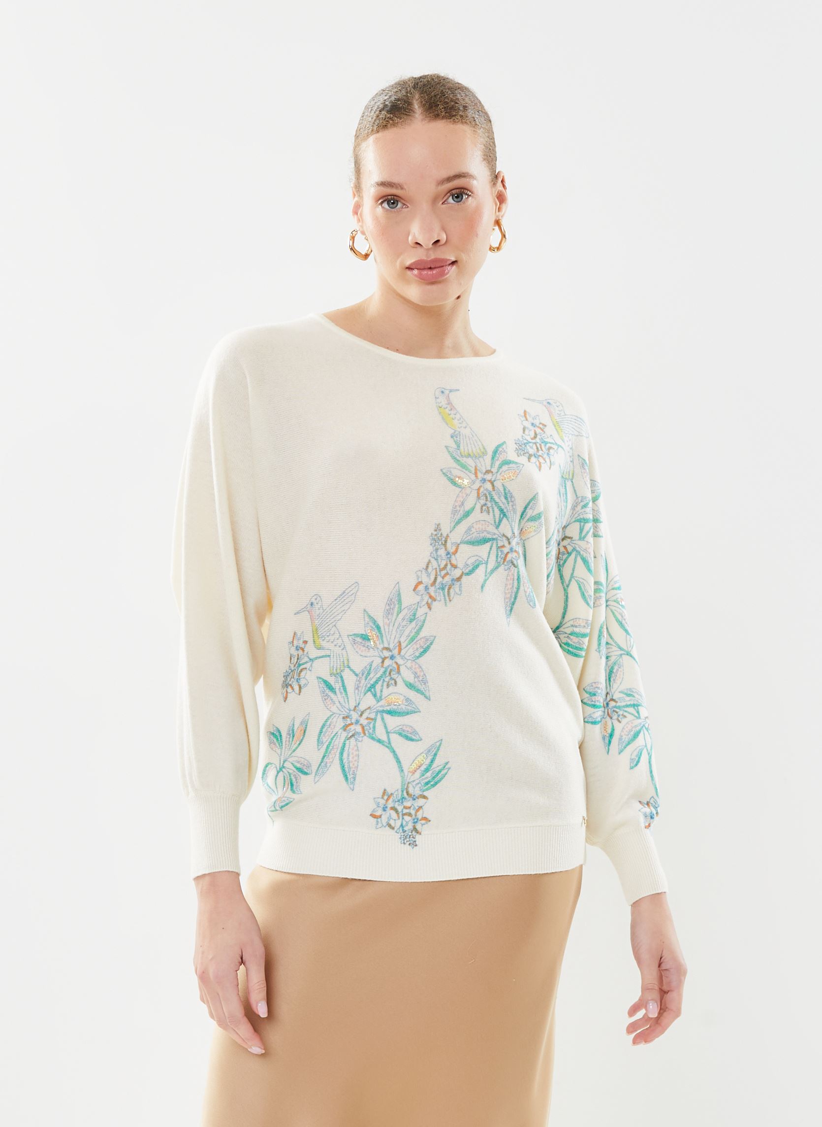 Pullover Ausiris damen weiß Des Petits Hauts Pullover Ausiris damen weiß Piya