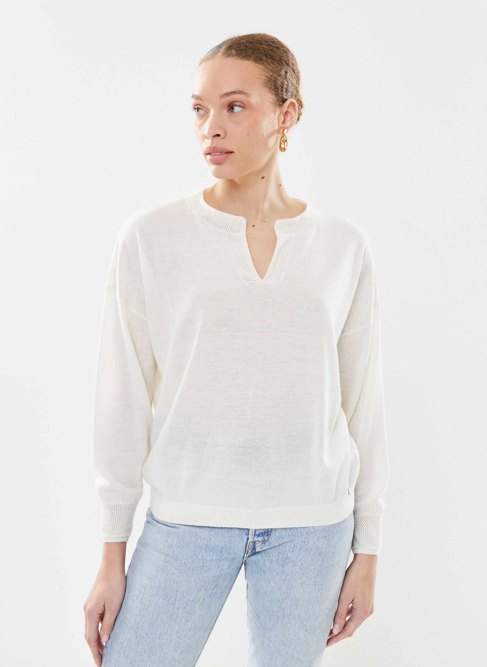 Pullover Cliff damen beige Des Petits Hauts Pullover Cliff damen beige Creme