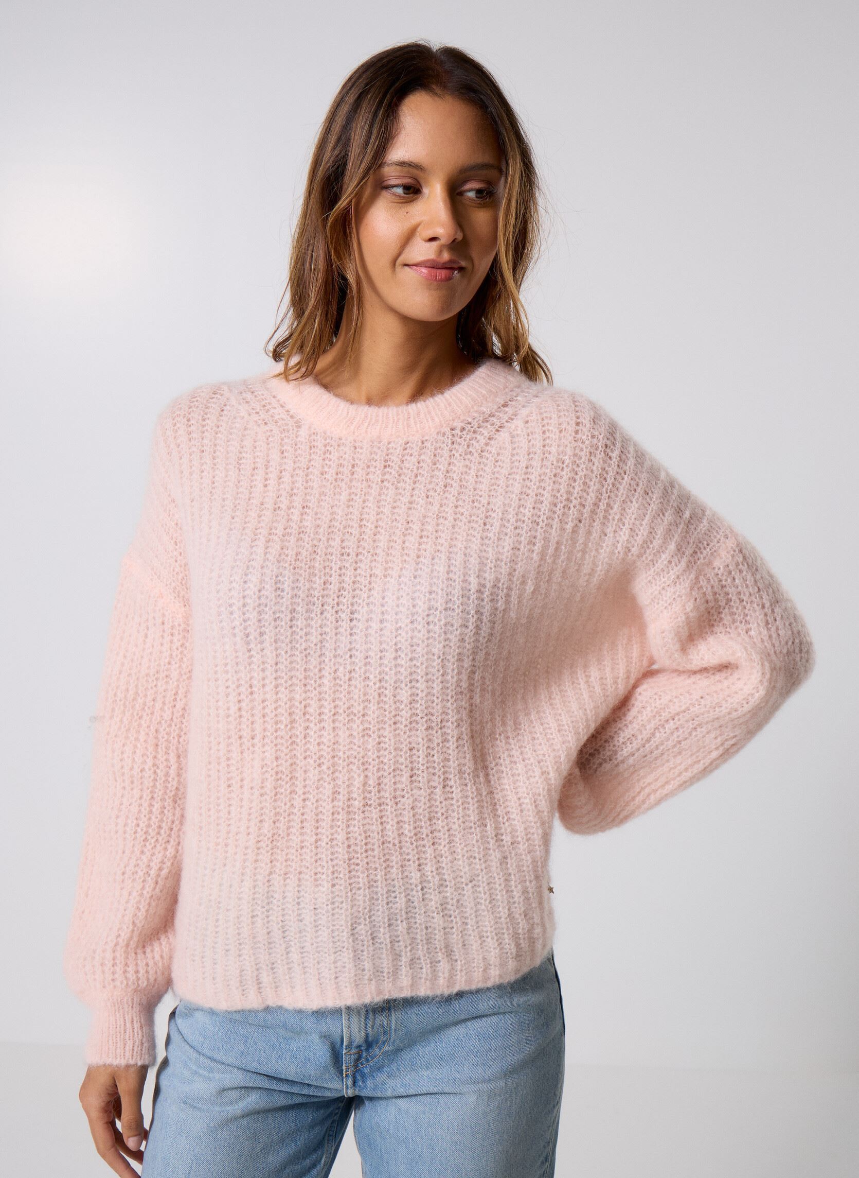 Pulls Burma femme rose Des Petits Hauts Pulls Burma femme rose Poudre