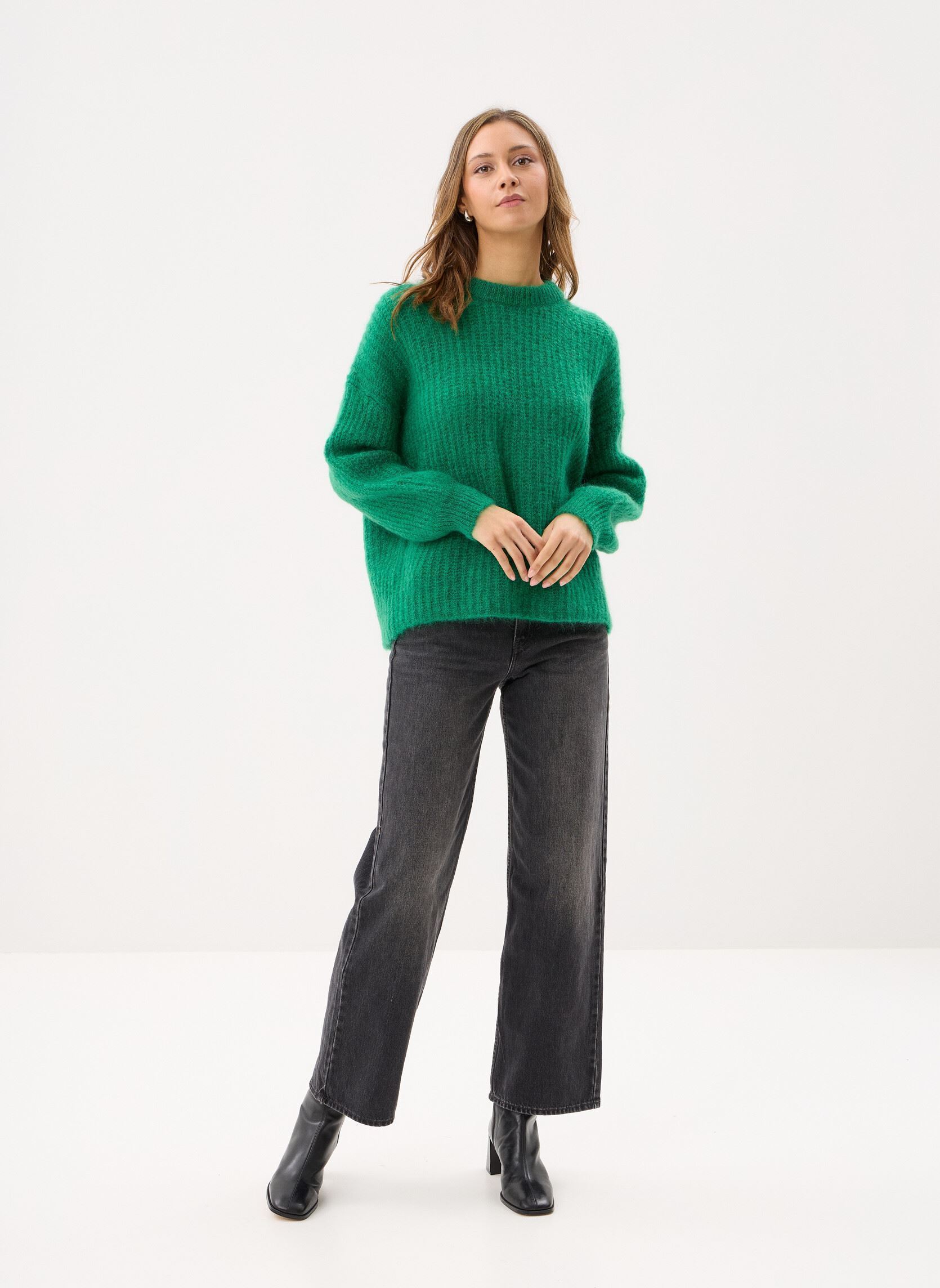 Pulls Burma femme vert Des Petits Hauts Pulls Burma femme vert Kale