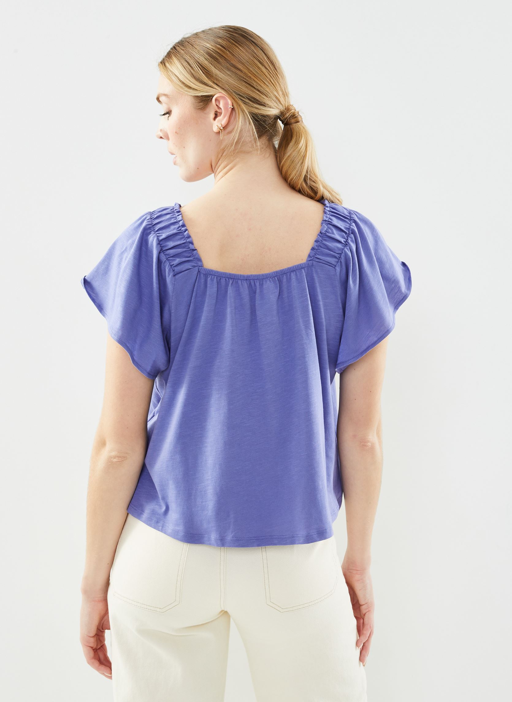 Kurzarm-T-Shirts Zalam damen violett Des Petits Hauts Kurzarm-T-Shirts Zalam damen violett Figue