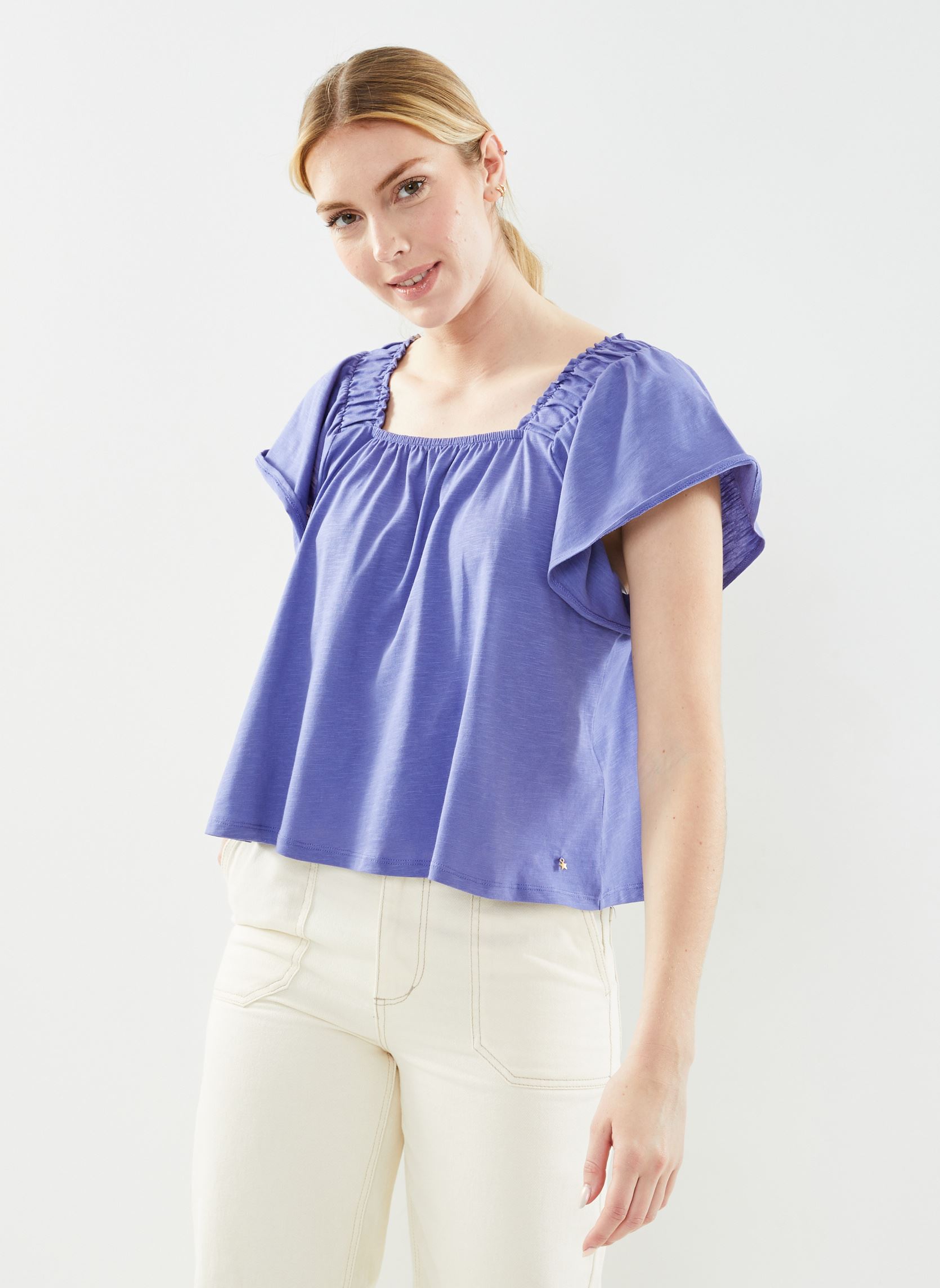 Kurzarm-T-Shirts Zalam damen violett Des Petits Hauts Kurzarm-T-Shirts Zalam damen violett Figue