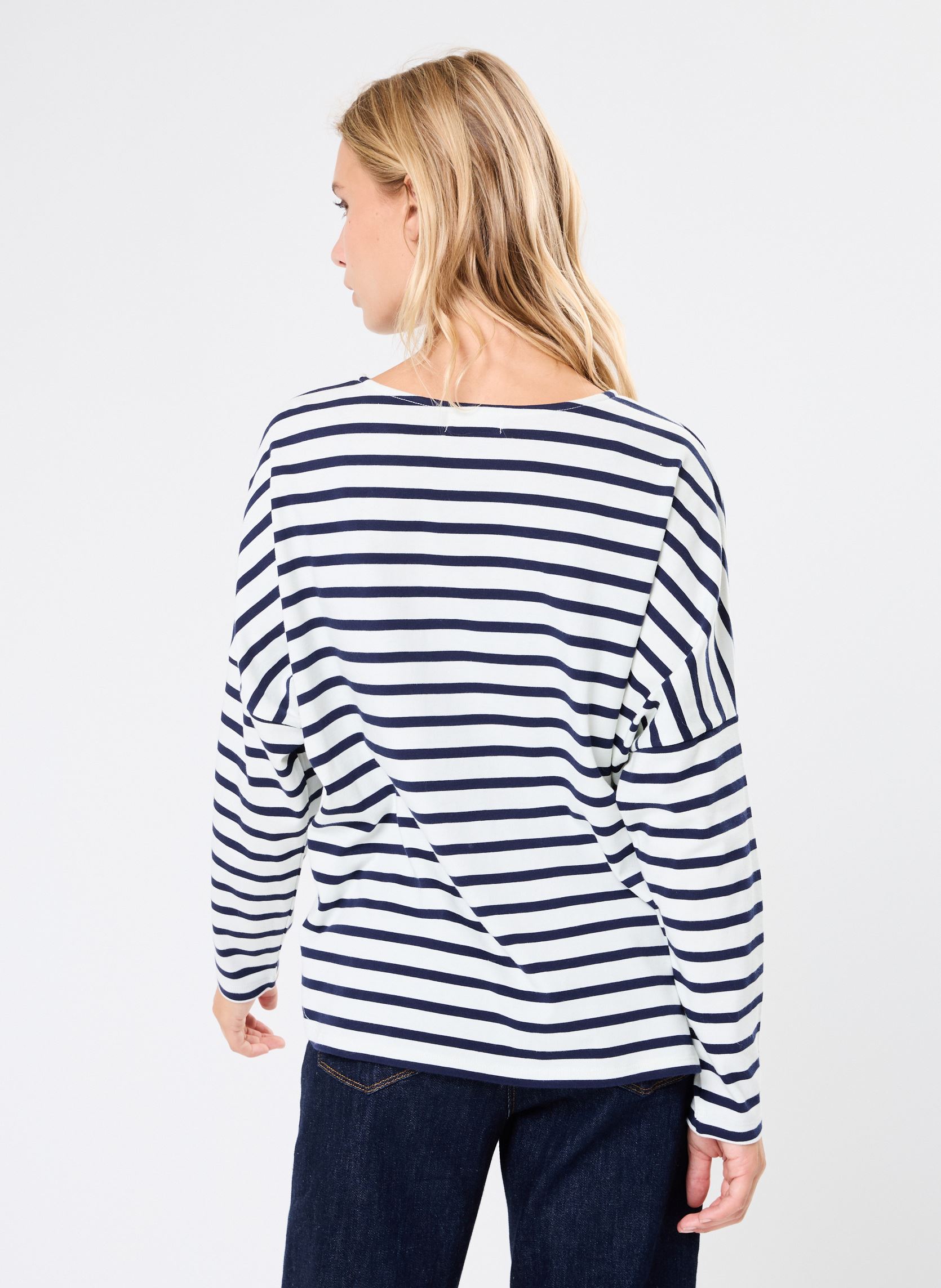 Sweatshirts Filly damen blau Des Petits Hauts Sweatshirts Filly damen blau Ecru/Marine