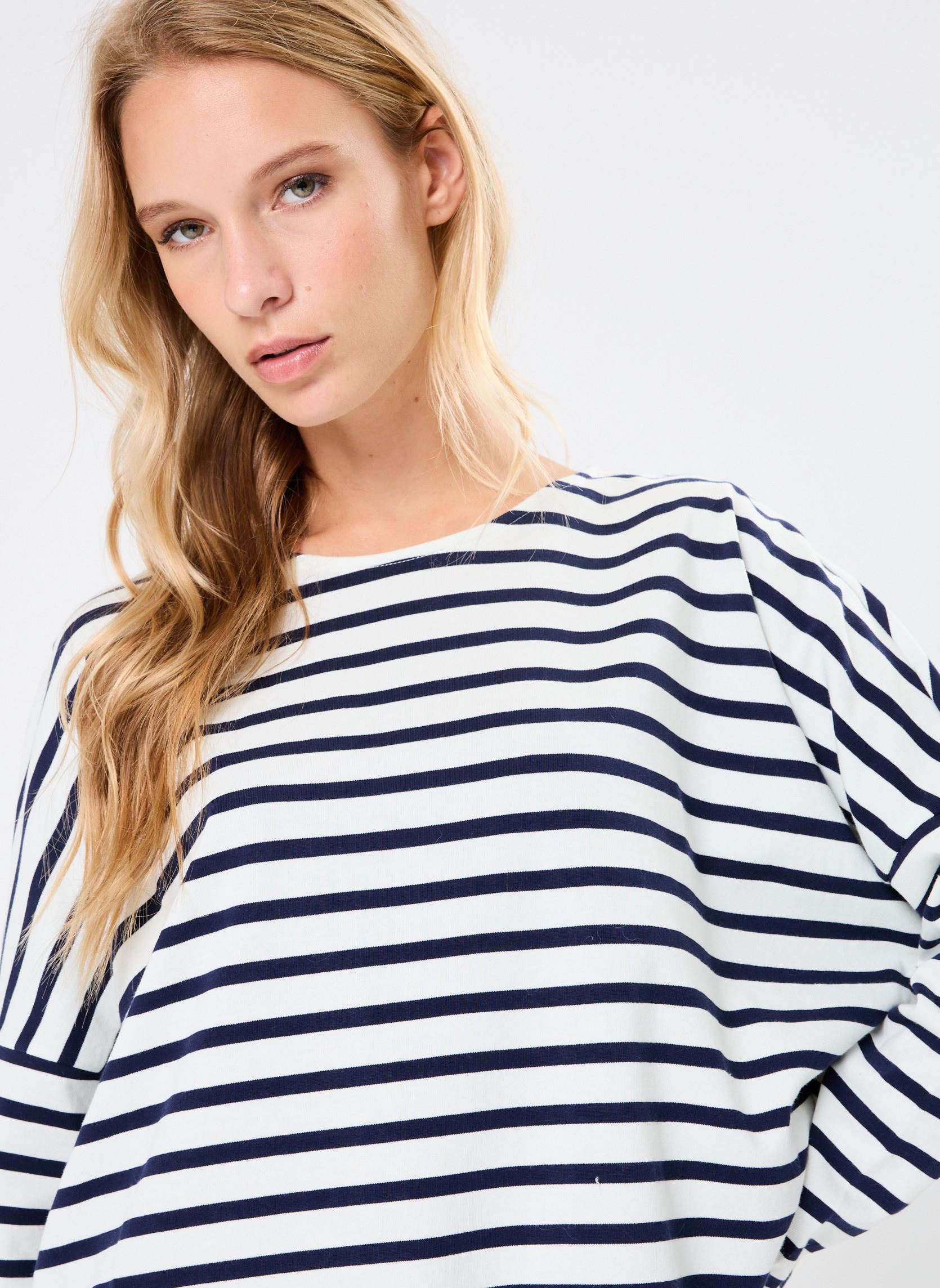 Sweatshirts Filly damen blau Des Petits Hauts Sweatshirts Filly damen blau Ecru/Marine