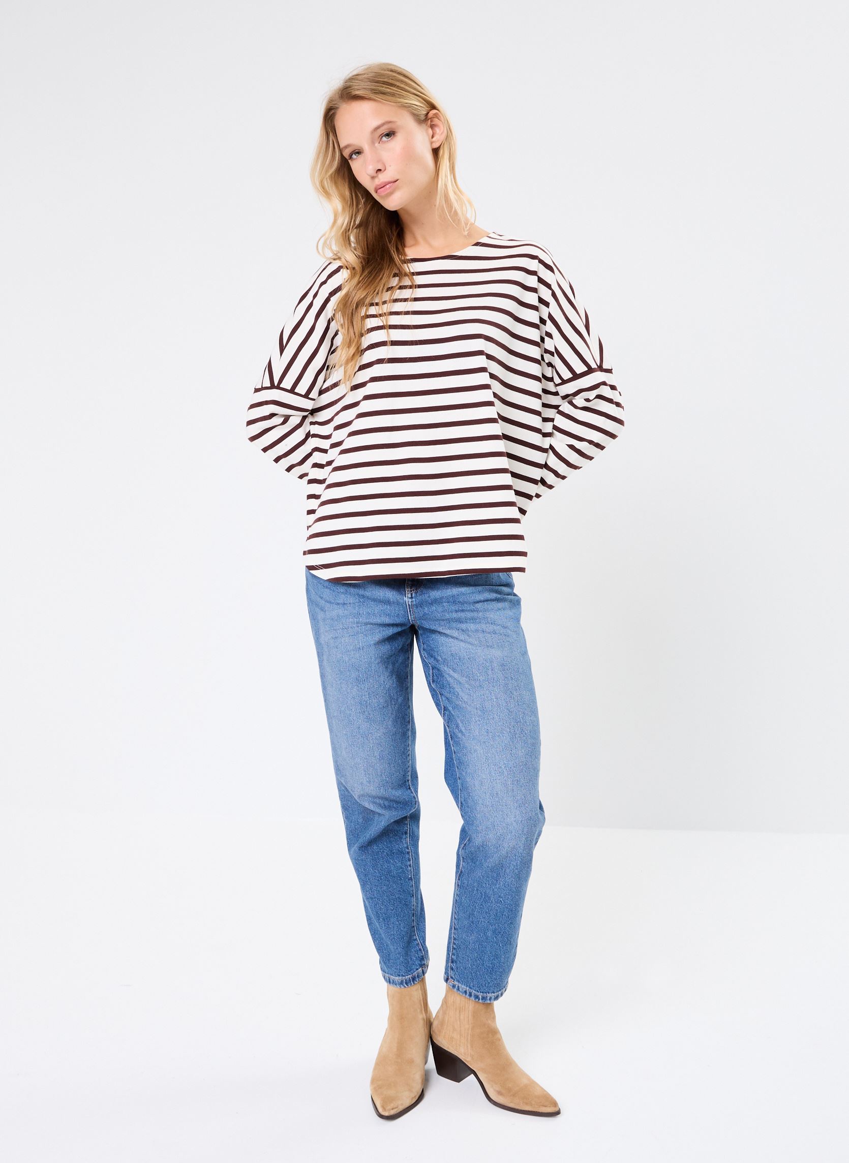 Sweatshirts Filly damen braun Des Petits Hauts Sweatshirts Filly damen braun Ecru/Ours