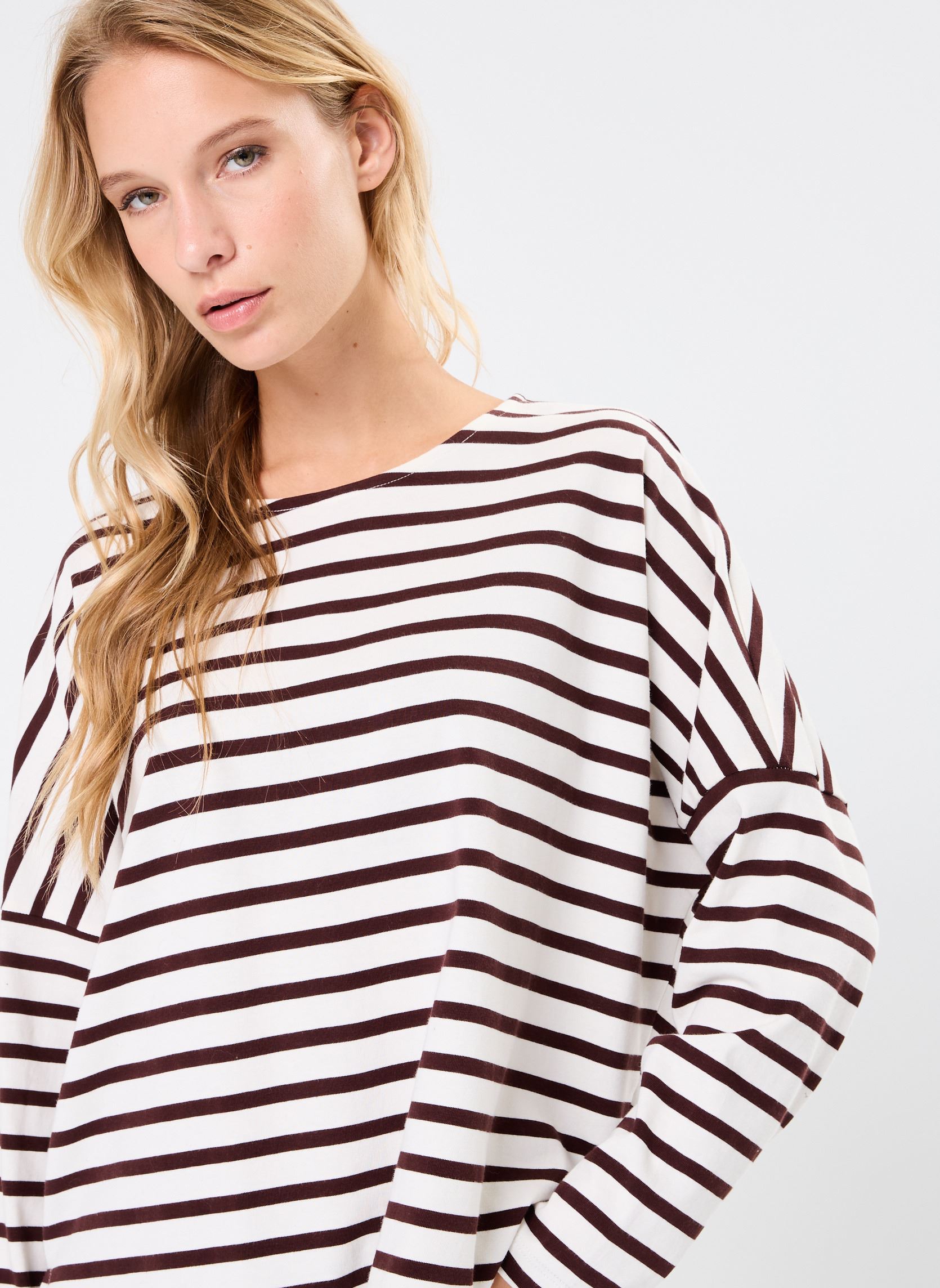 Sweatshirts Filly damen braun Des Petits Hauts Sweatshirts Filly damen braun Ecru/Ours