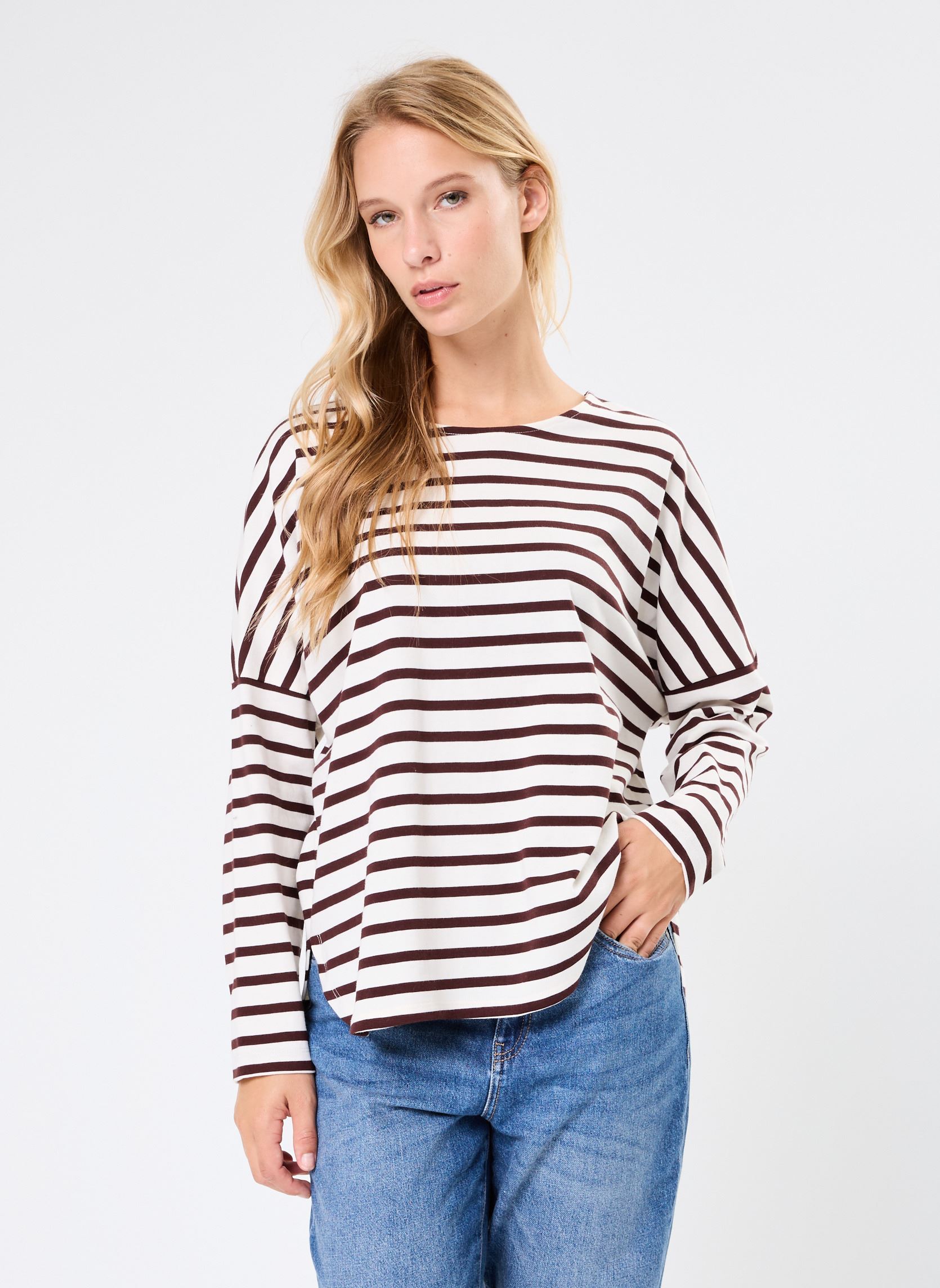 Sweatshirts Filly damen braun Des Petits Hauts Sweatshirts Filly damen braun Ecru/Ours