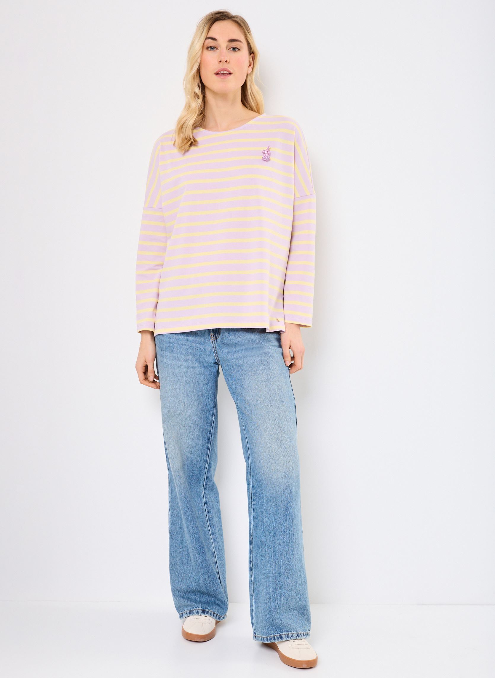 Sweater Filly dames paars Des Petits Hauts Sweater Filly dames paars LILAS/BEURRE