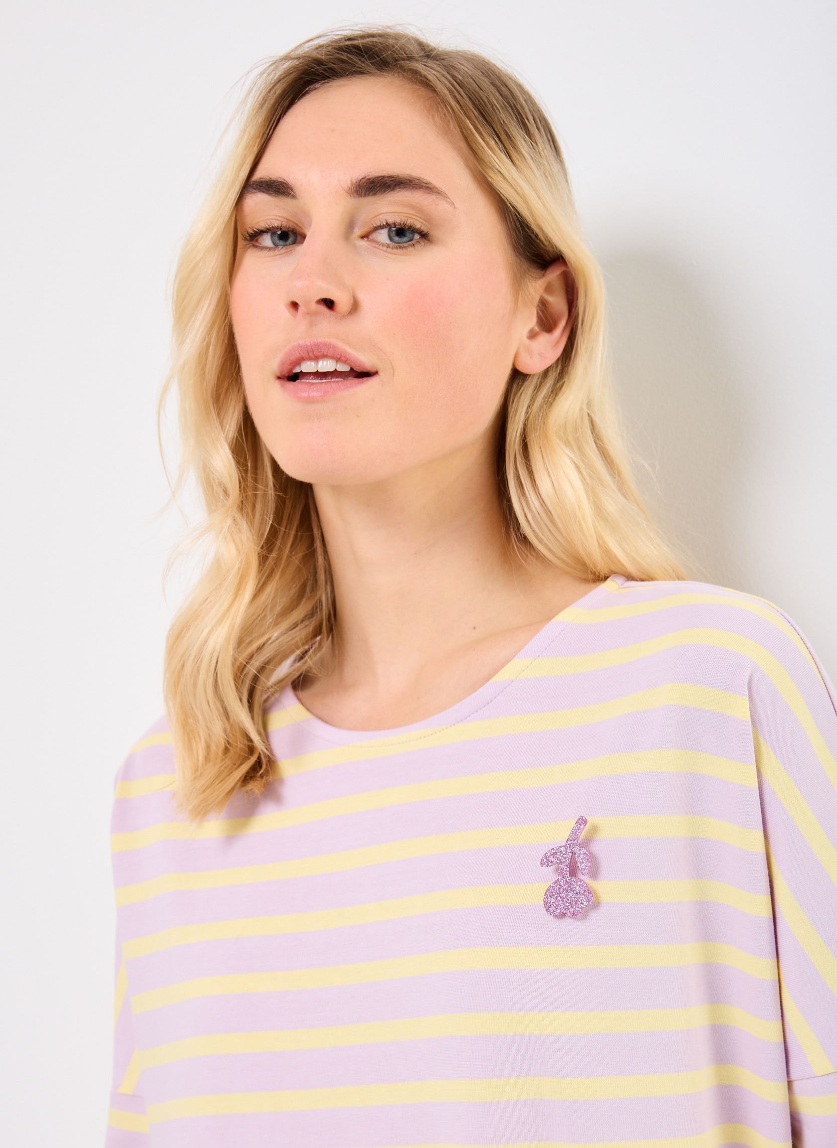 Sweater Filly dames paars Des Petits Hauts Sweater Filly dames paars LILAS/BEURRE