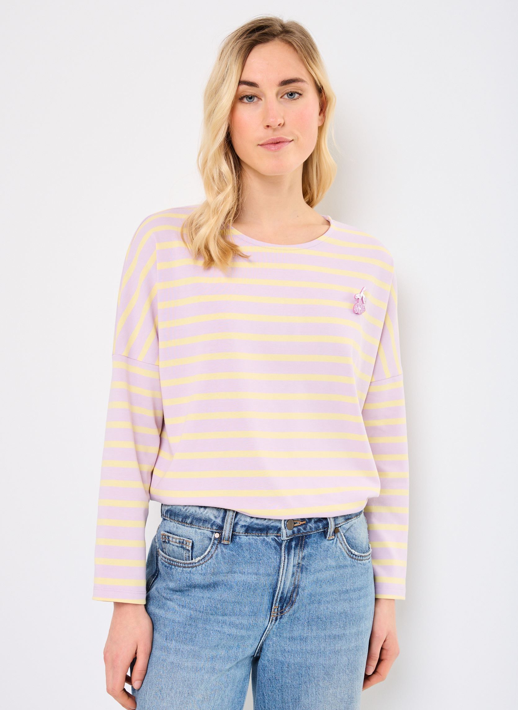 Sweater Filly dames paars Des Petits Hauts Sweater Filly dames paars LILAS/BEURRE