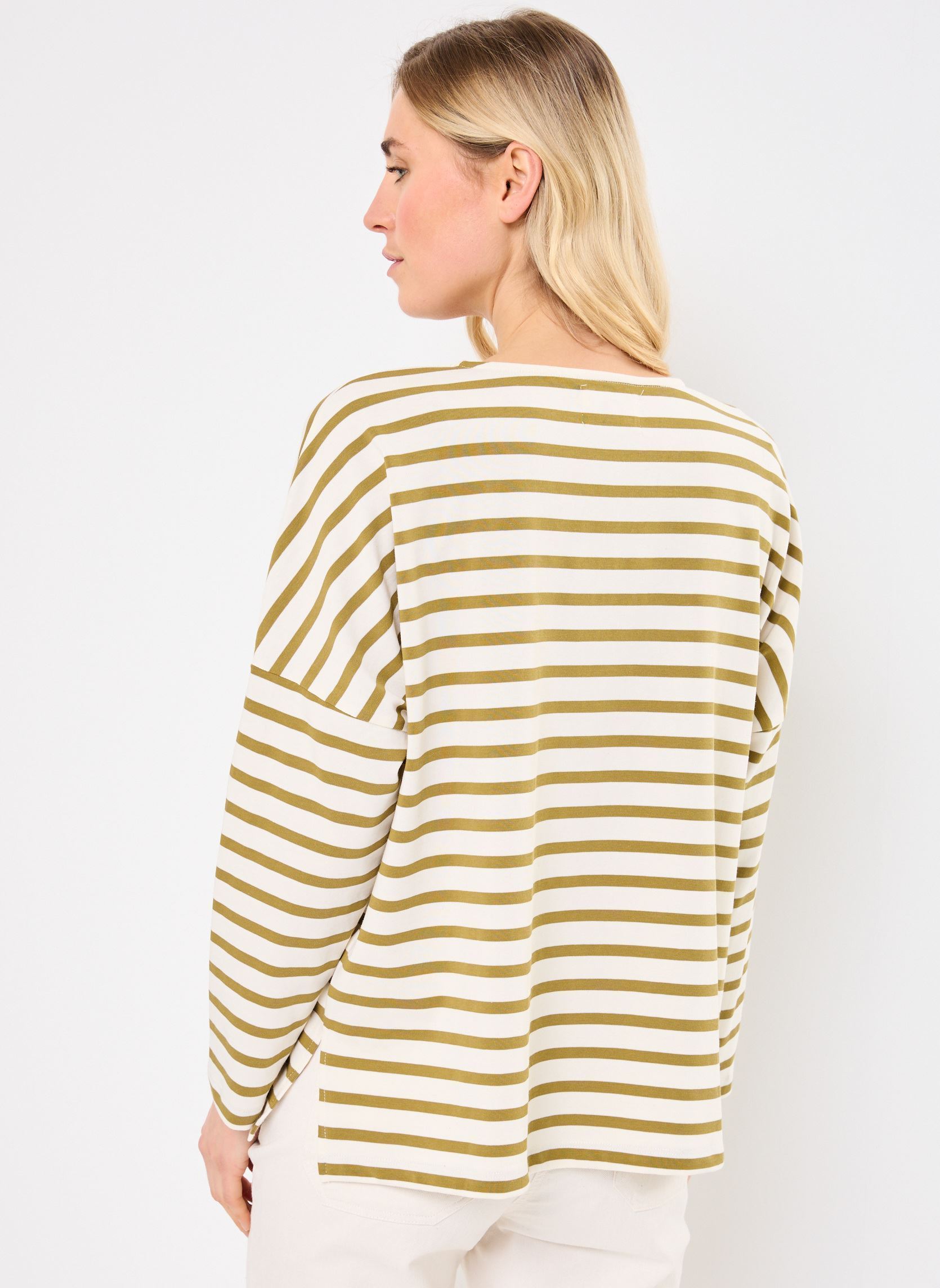 Sweatshirts Filly femme blanc Des Petits Hauts Sweatshirts Filly femme blanc ECRU/BASILIC