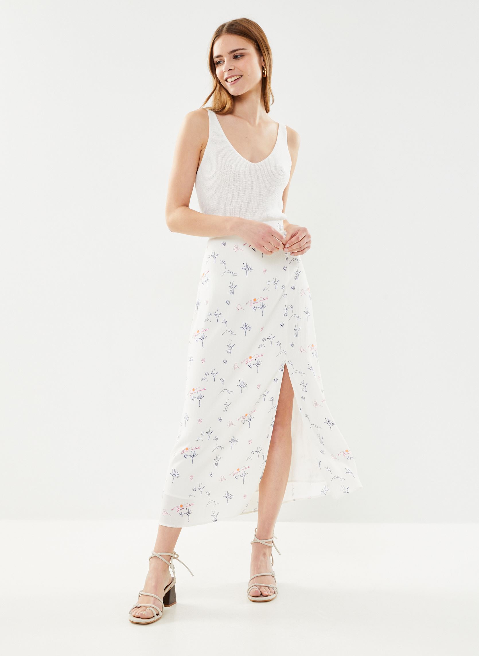 Lange rokken Evalette dames wit Des Petits Hauts Lange rokken Evalette dames wit Bisous