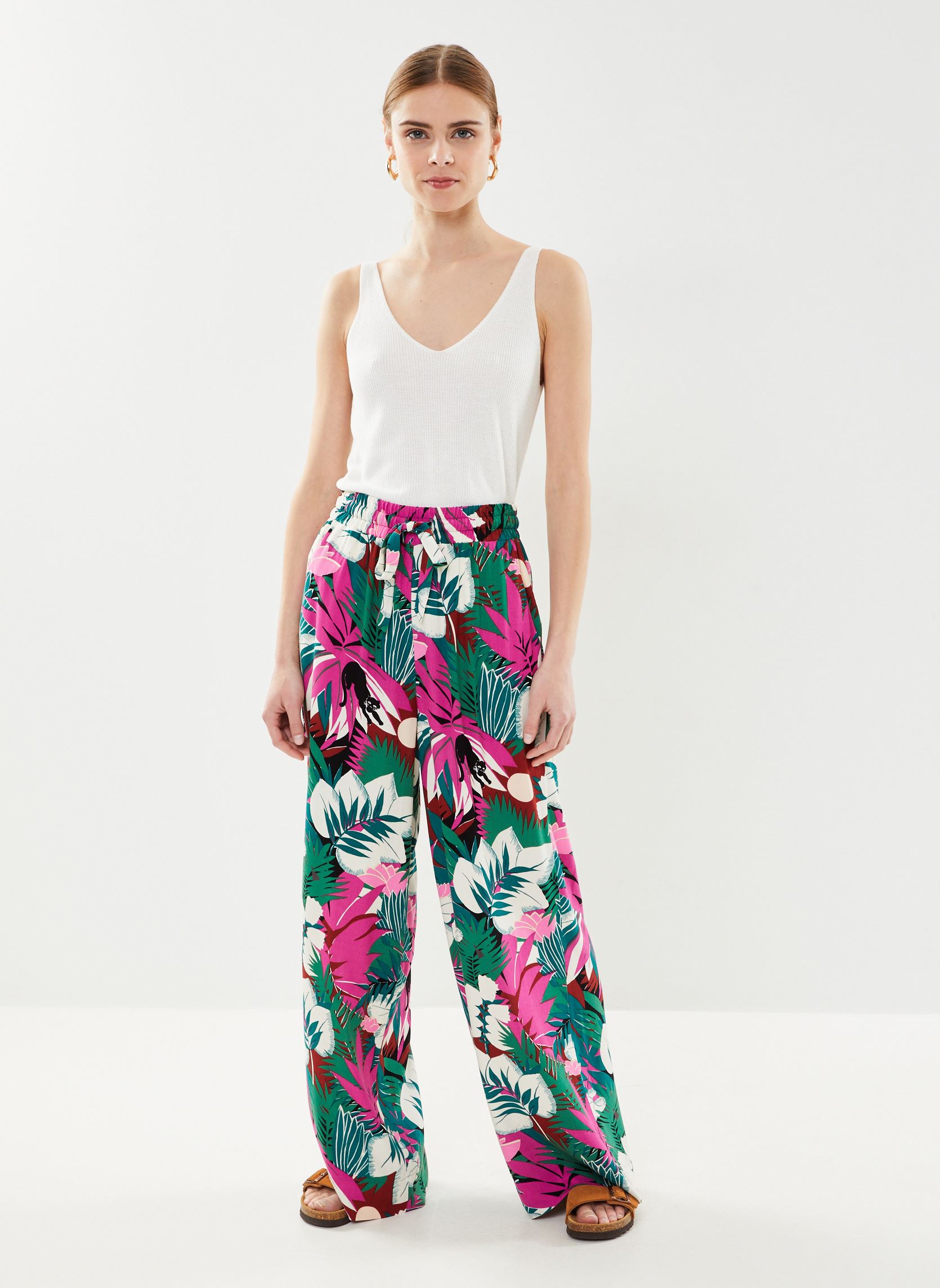Pantalons larges Ramileo femme multicolore Des Petits Hauts Pantalons larges Ramileo femme multicolore BALOO