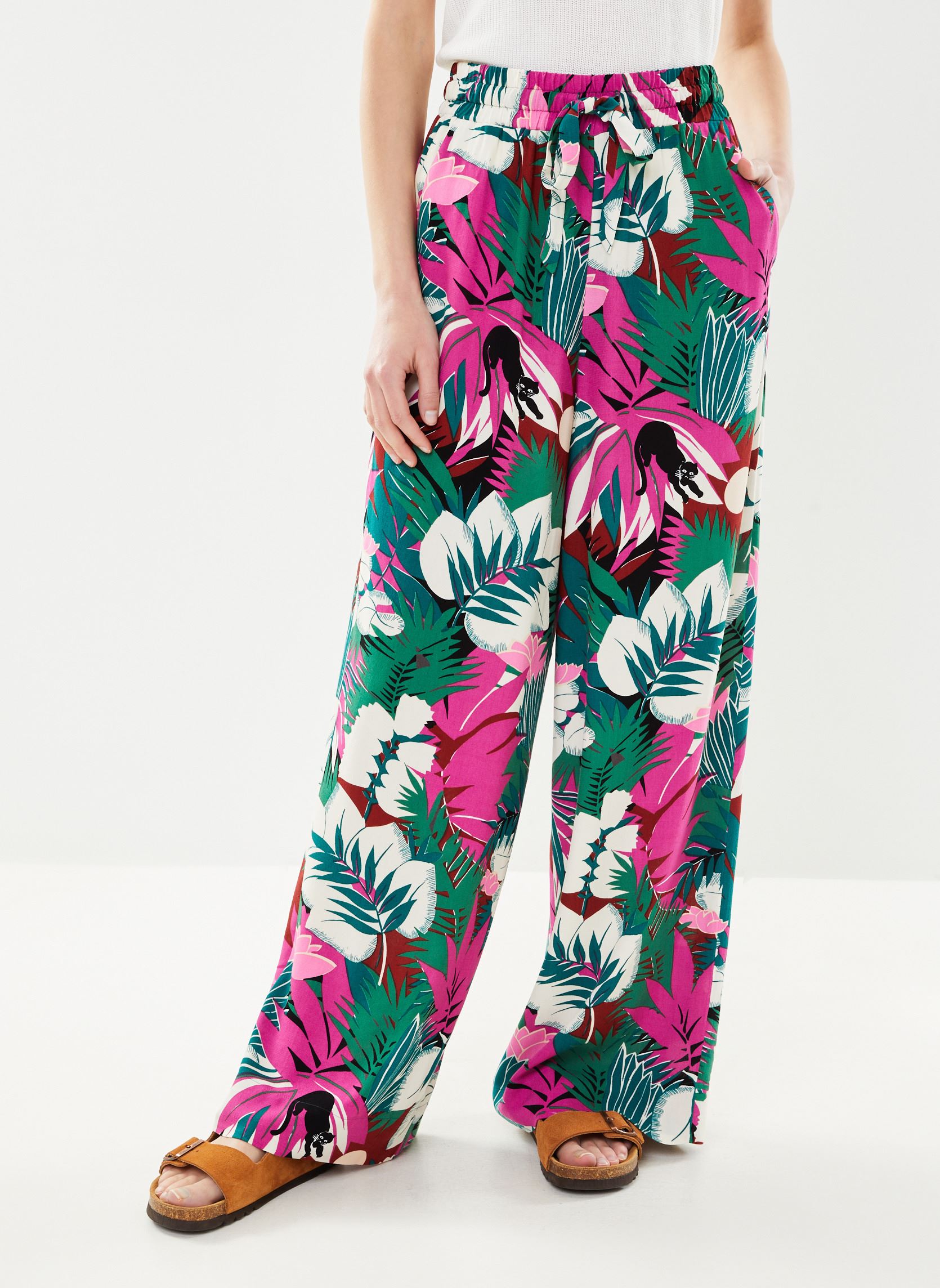 Pantalons larges Ramileo femme multicolore Des Petits Hauts Pantalons larges Ramileo femme multicolore BALOO