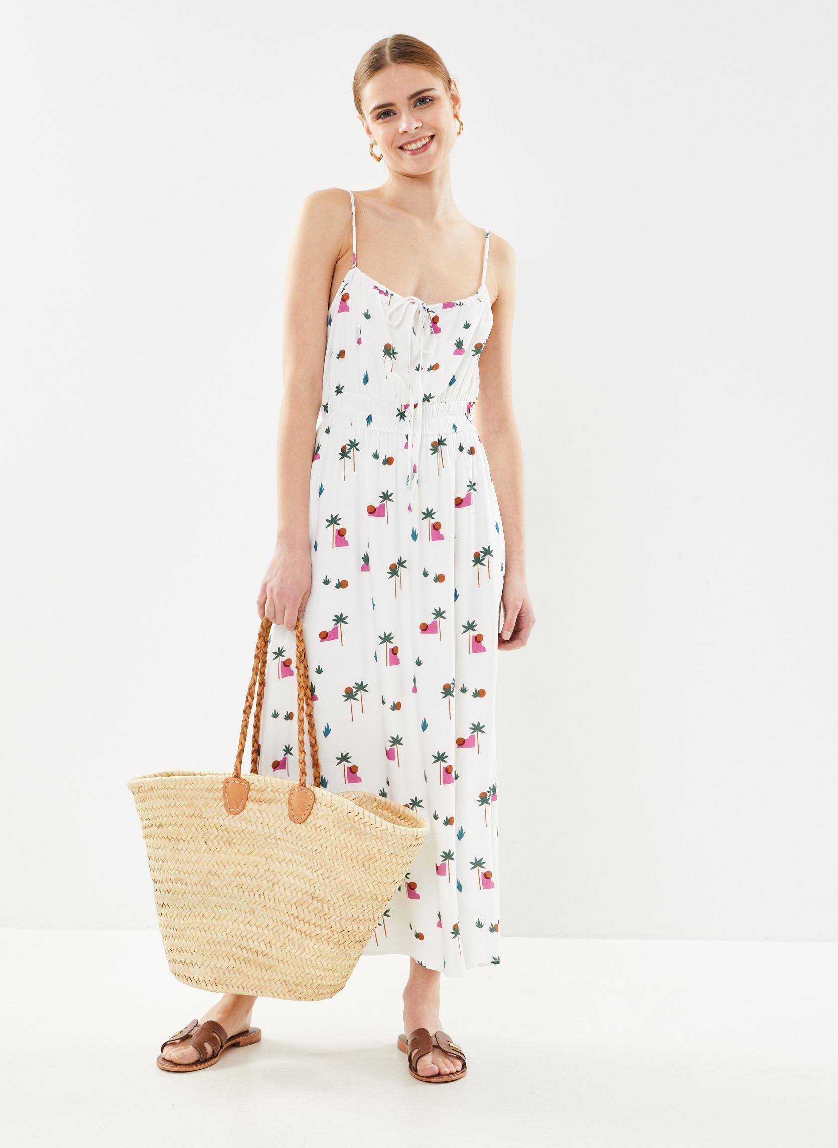 Lange jurken Romea dames wit Des Petits Hauts Lange jurken Romea dames wit PALMITO