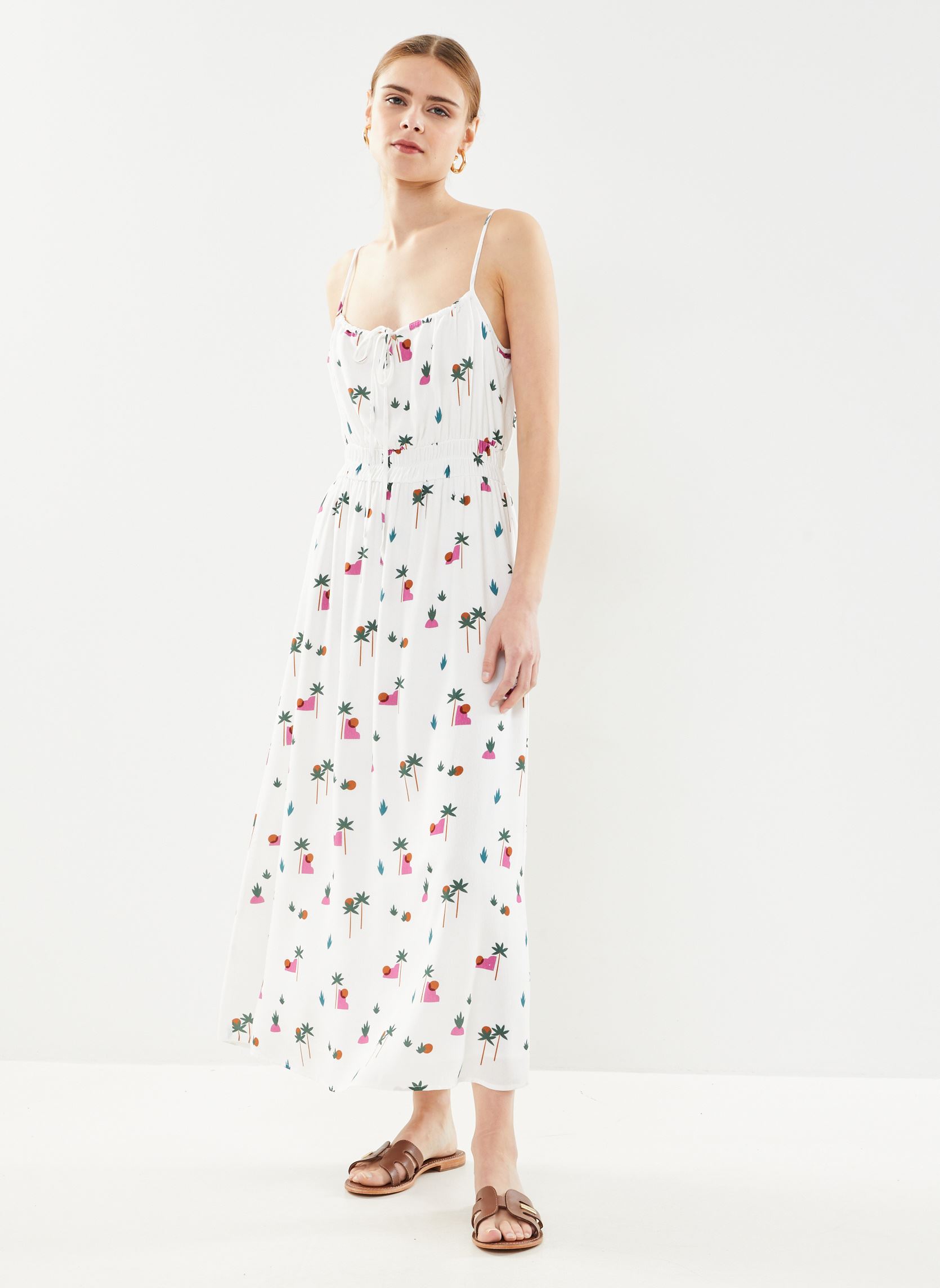 Lange jurken Romea dames wit Des Petits Hauts Lange jurken Romea dames wit PALMITO