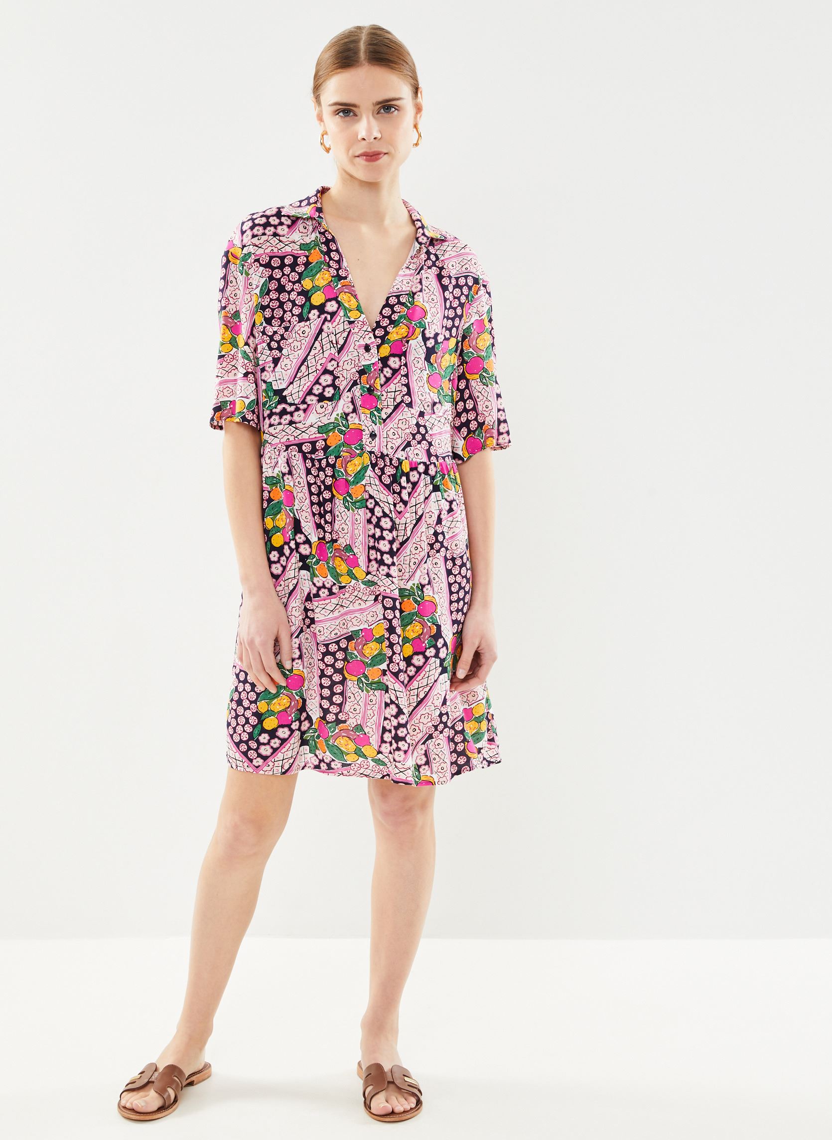 Robe COMMA Taille 36 – Mini Robe Viscose Imprimé Géométrique – Occasion Très Bon état