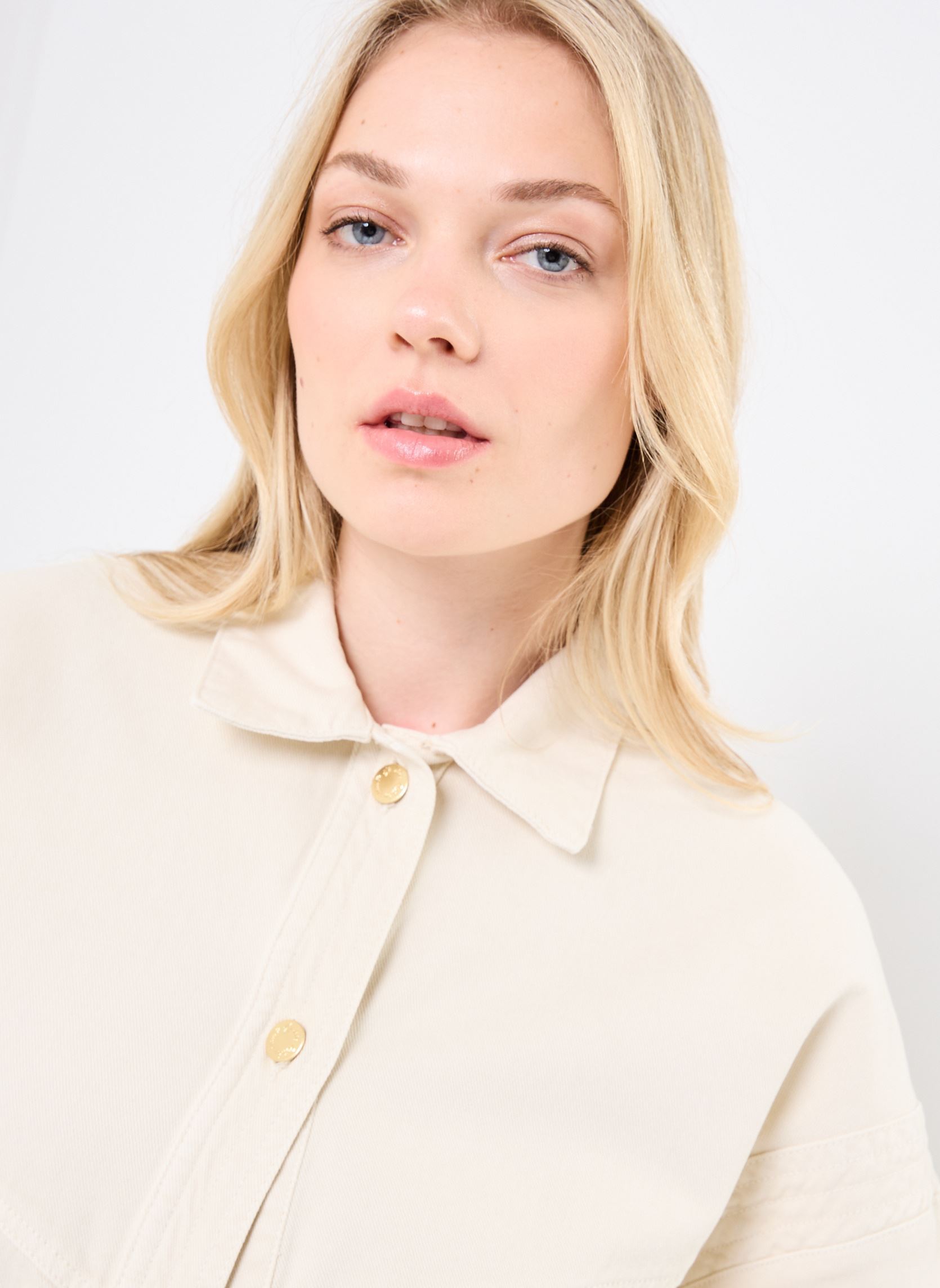 Bomberjacken Loubia damen beige Des Petits Hauts Bomberjacken Loubia damen beige Creme