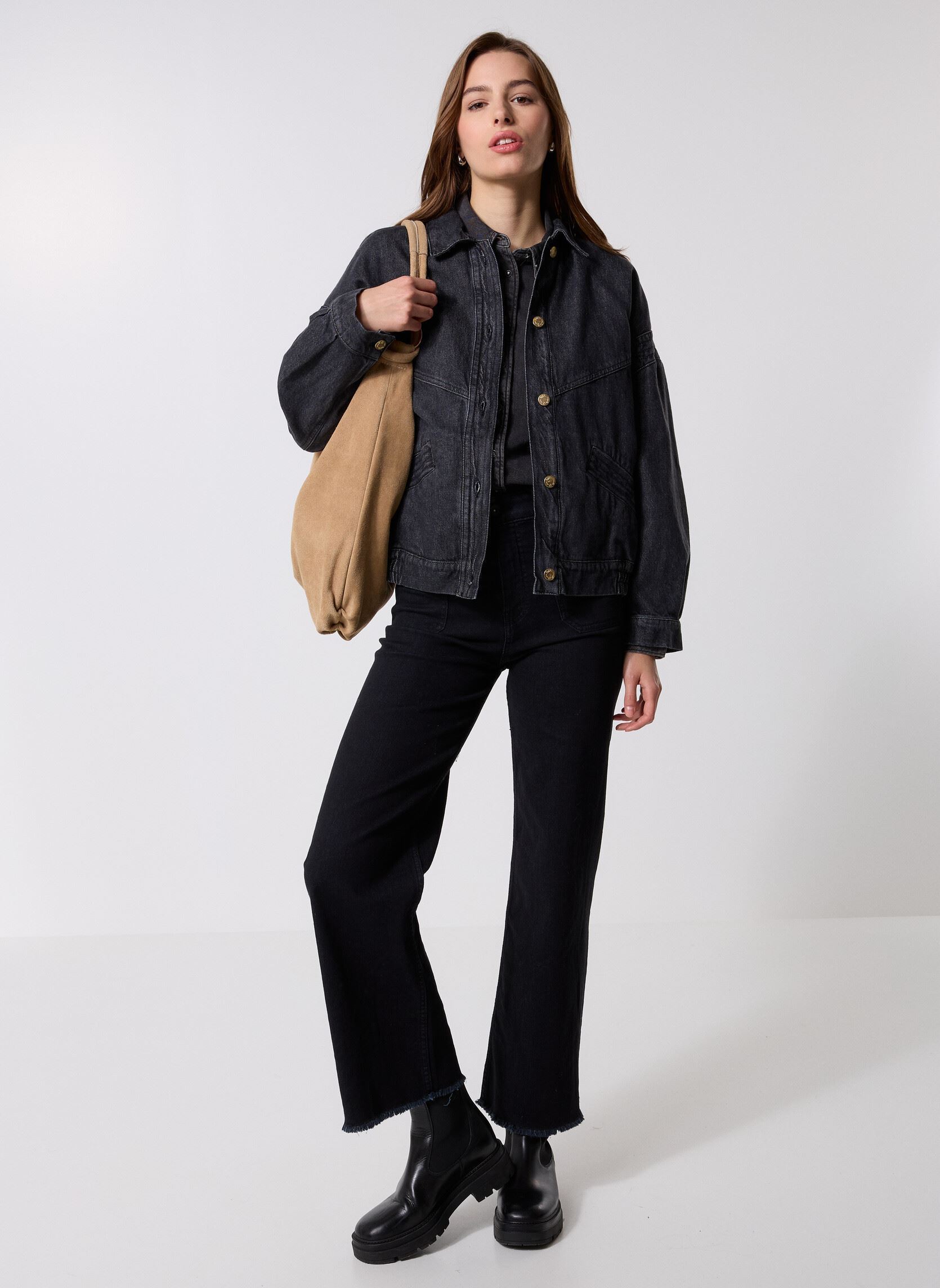 Bomberjacks Loubia dames zwart Des Petits Hauts Bomberjacks Loubia dames zwart NOIR STONE