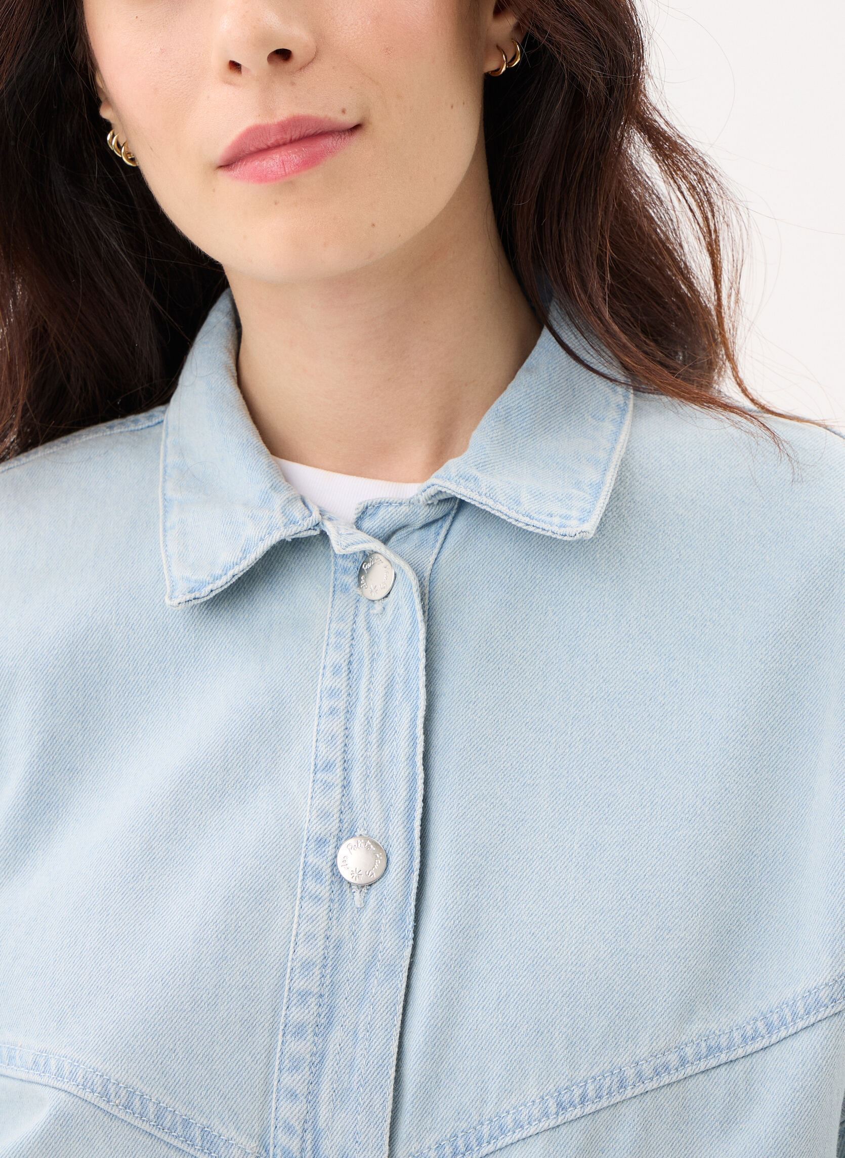 Bomberjacken Loubia damen blau Des Petits Hauts Bomberjacken Loubia damen blau Ice Blue