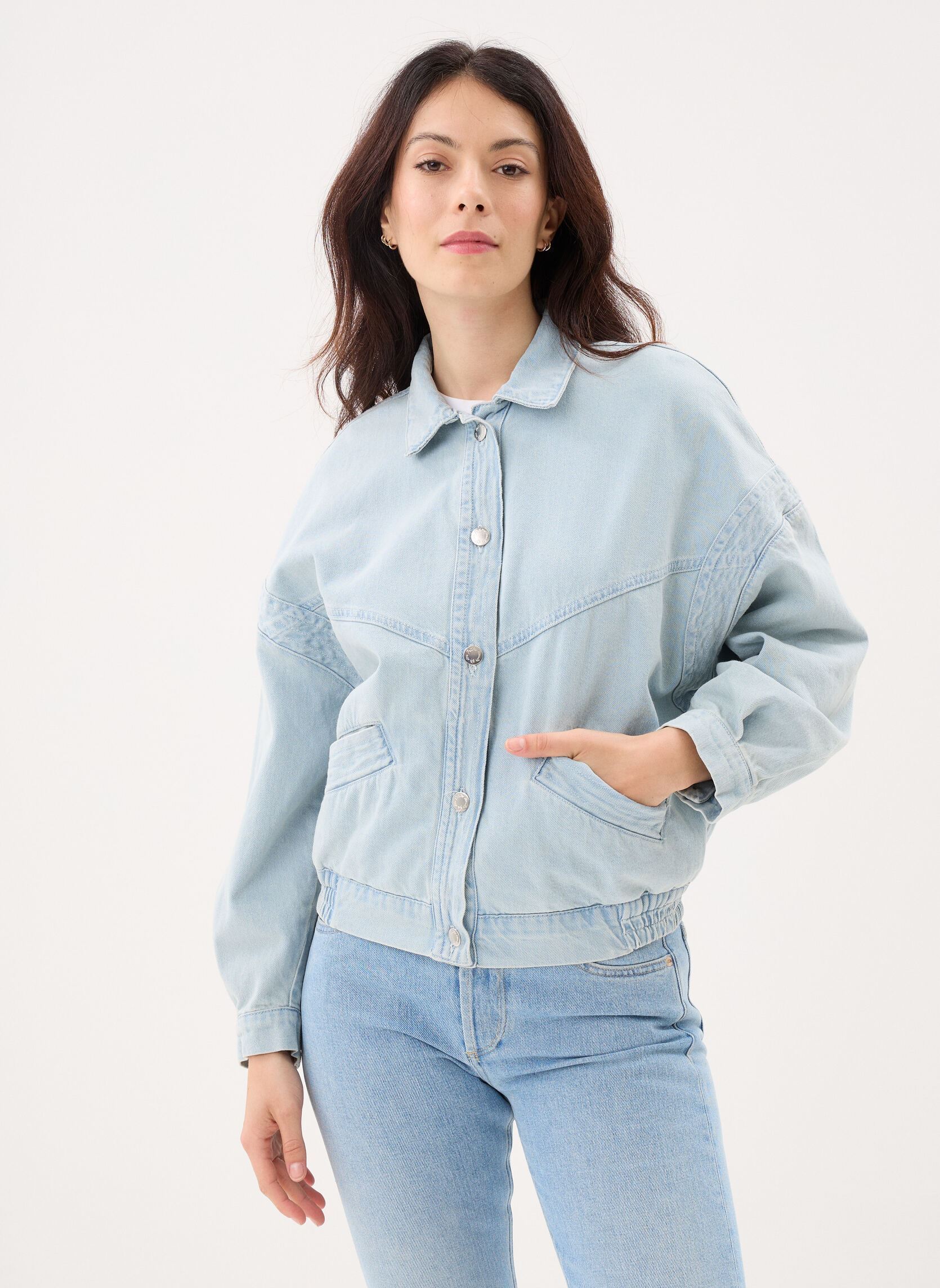 Bomberjacken Loubia damen blau Des Petits Hauts Bomberjacken Loubia damen blau Ice Blue
