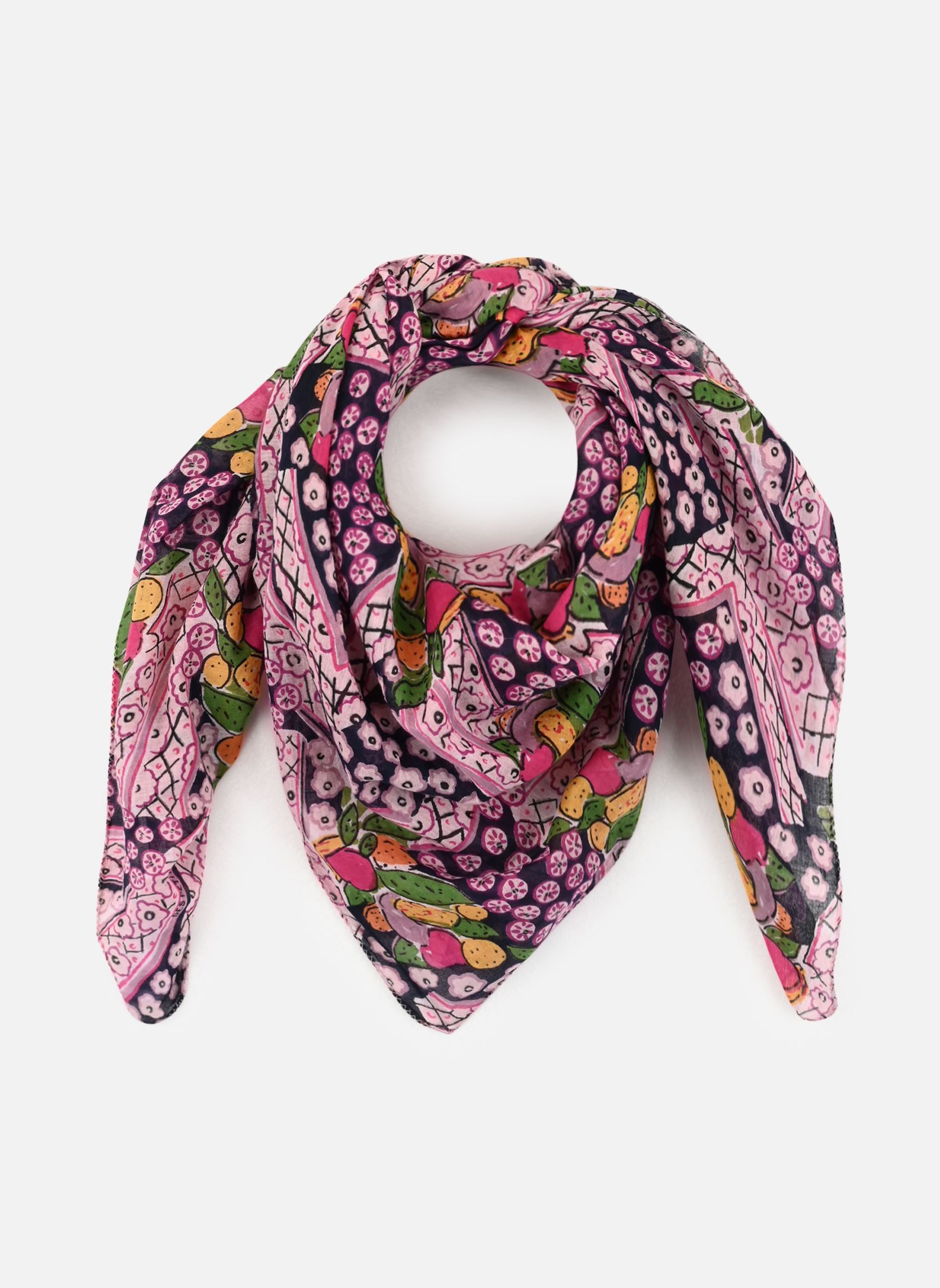 Foulards Noutti femme multicolore Des Petits Hauts Foulards Noutti femme multicolore Frutti