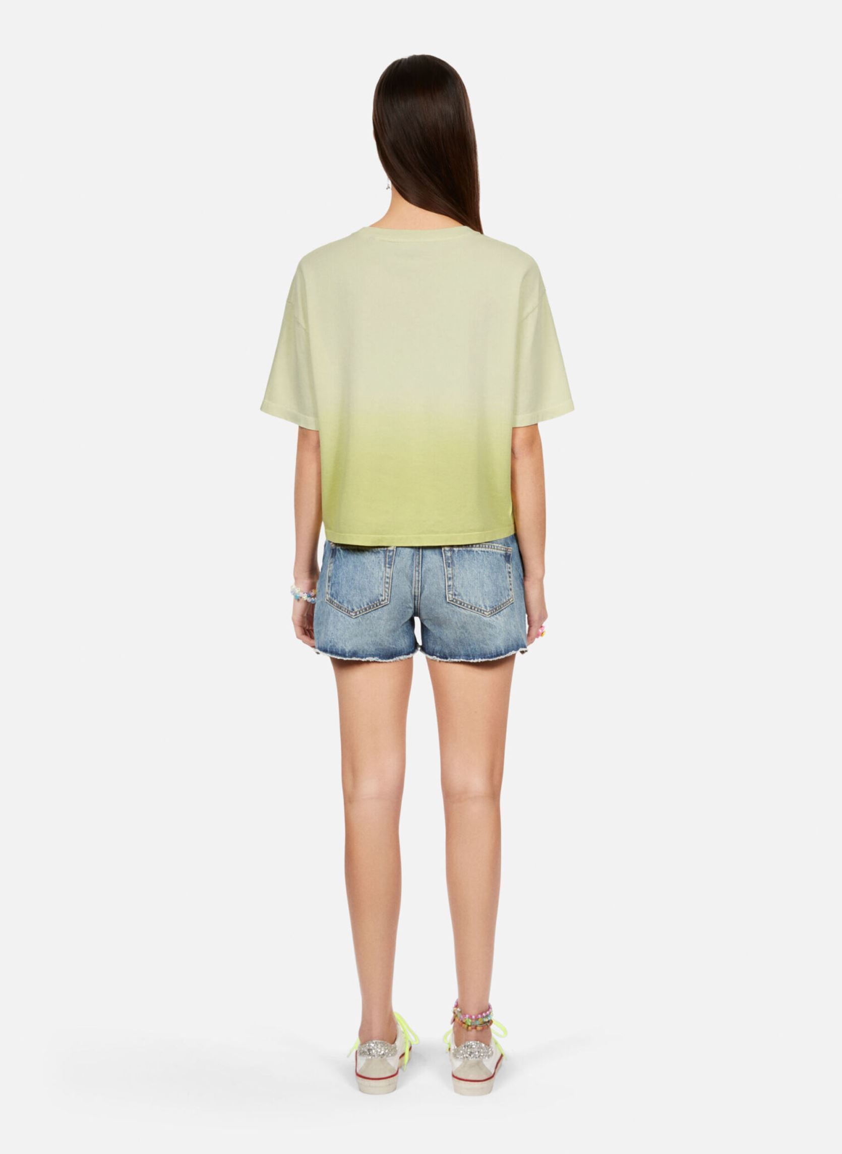 Tee-shirts manches courtes FTSC28027K femme vert The Kooples Tee-shirts manches courtes FTSC28027K femme vert YELLOW