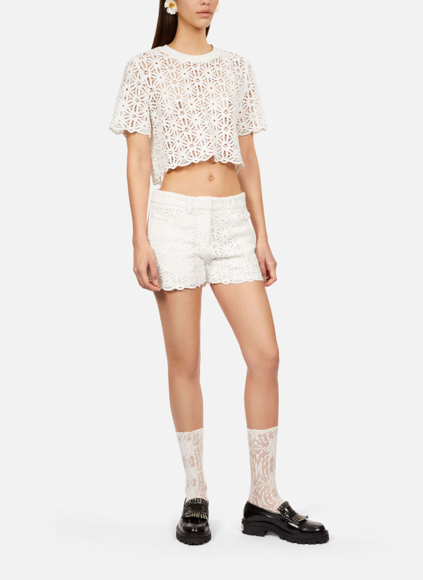 Shorts FSHO28032K dames wit The Kooples Shorts FSHO28032K dames wit White