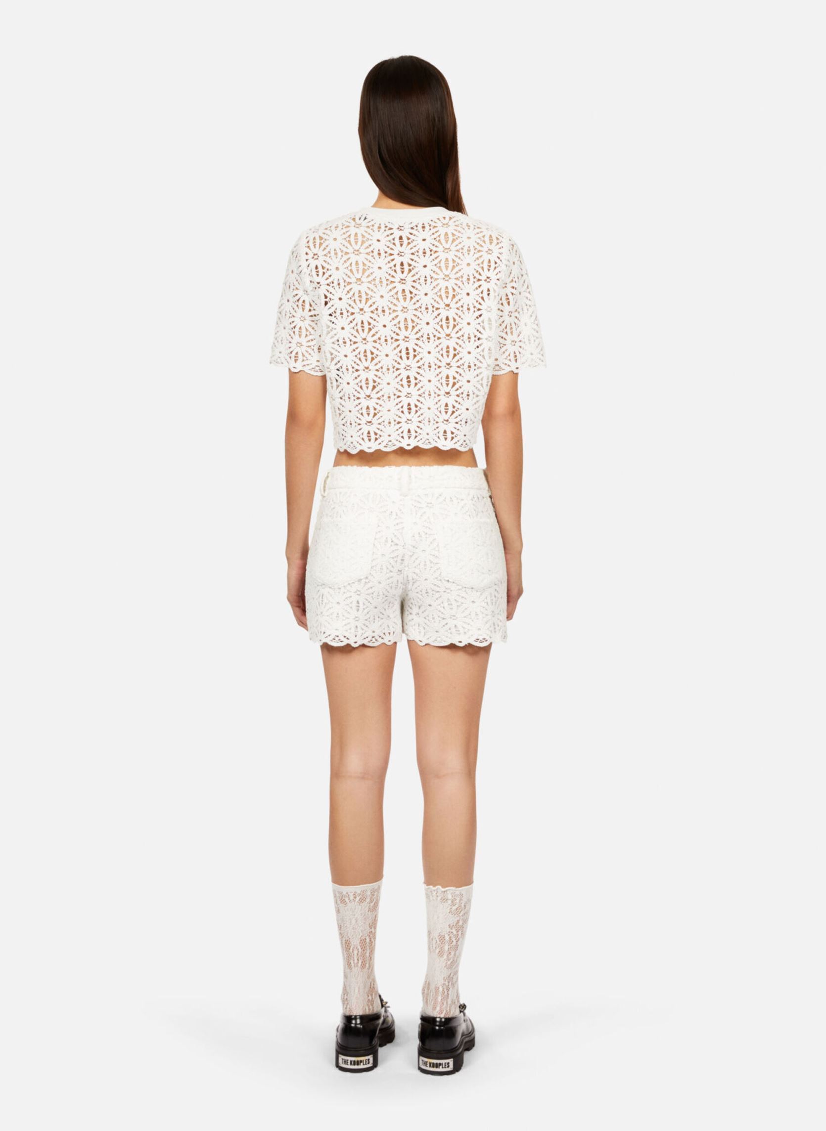Shorts FSHO28032K dames wit The Kooples Shorts FSHO28032K dames wit White